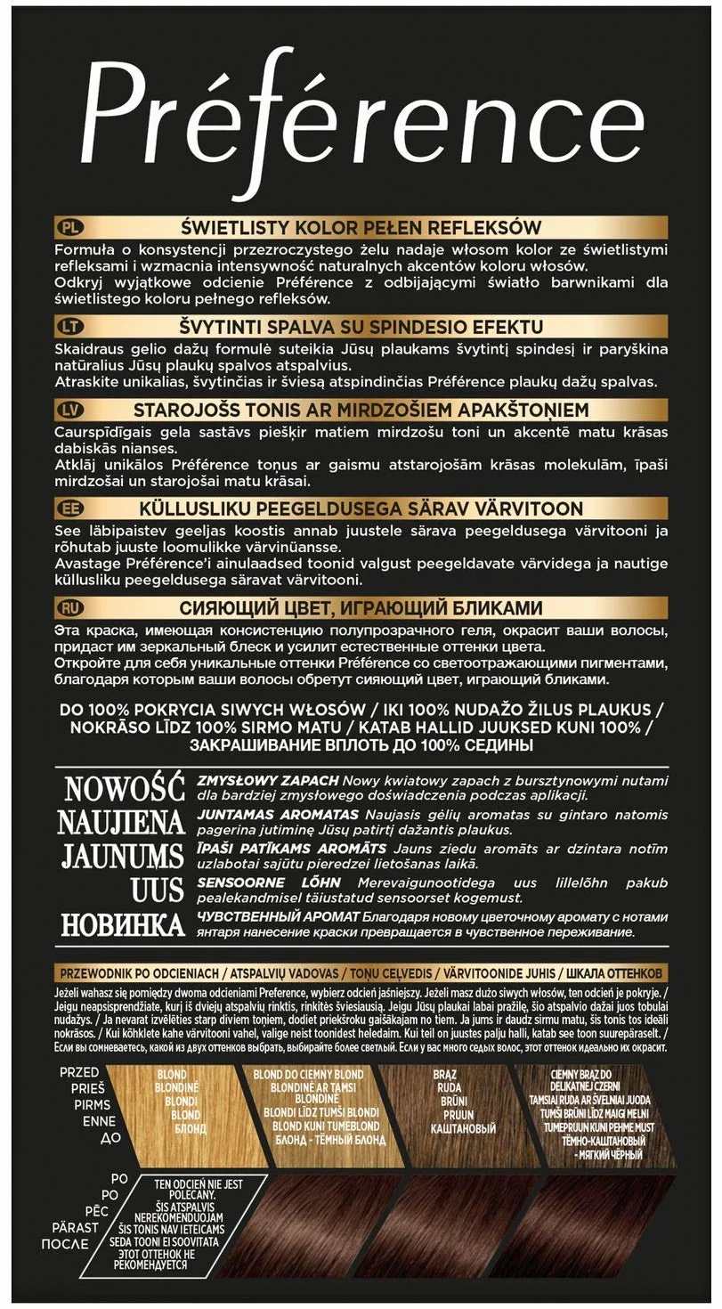 L'Oréal Paris Préférence 4.15 CARACAS farba do włosów Intensywny Głęboki Brąz