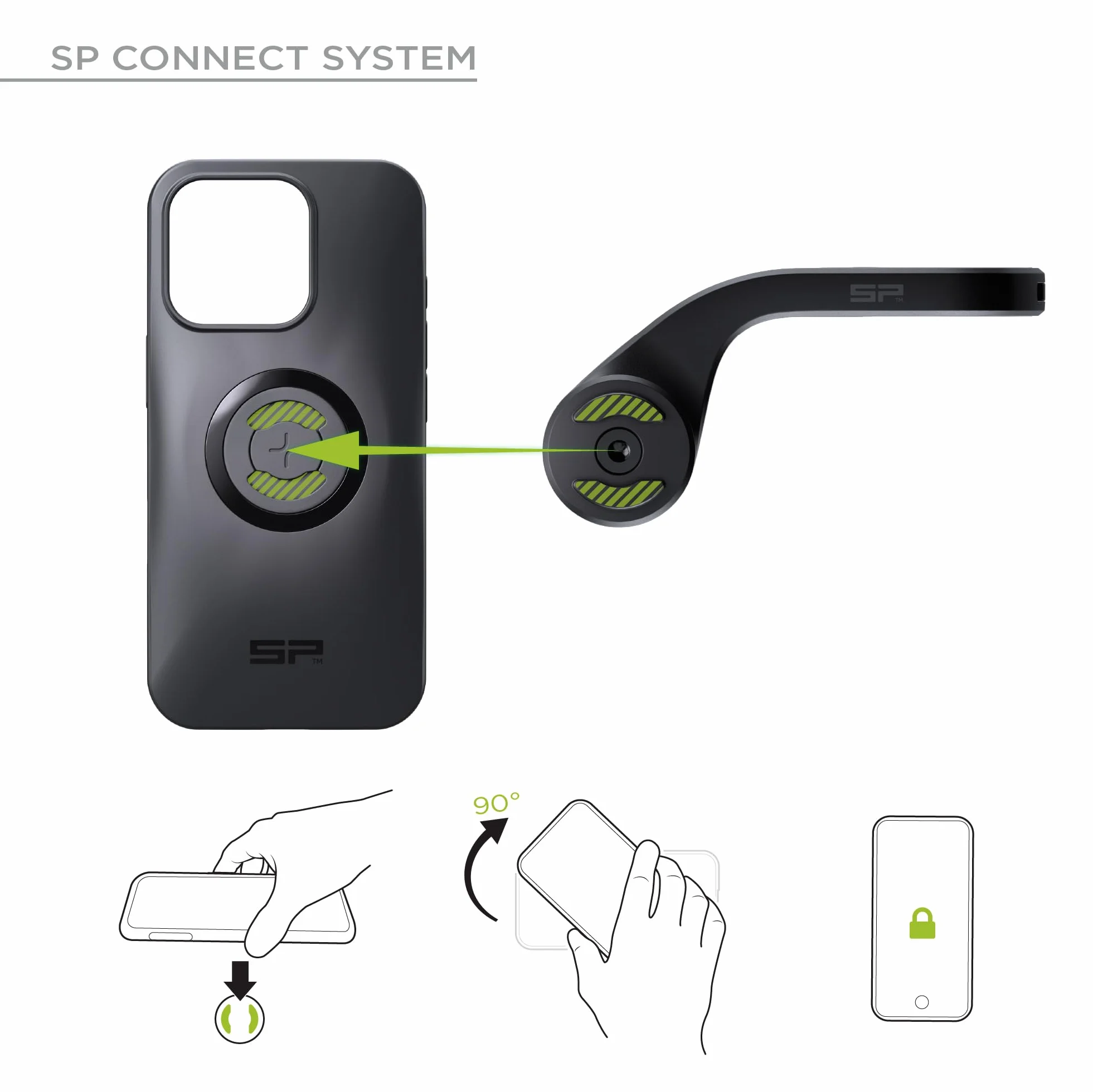SP CONNECT Zestaw na rower szosowy kompatybilny z iPhone 17 Pro Max |SPC+| Uchwyt na telefon do roweru szosowego | Uchwyt na telefon do roweru Gadget