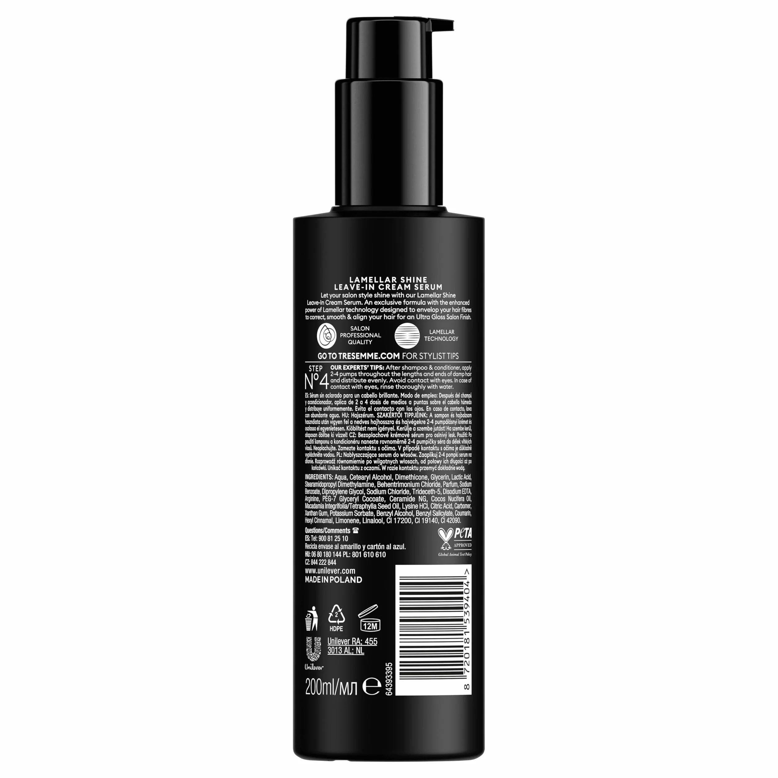 TRESemmé Serum Lamellar Shine 200ml do martwych włosów
