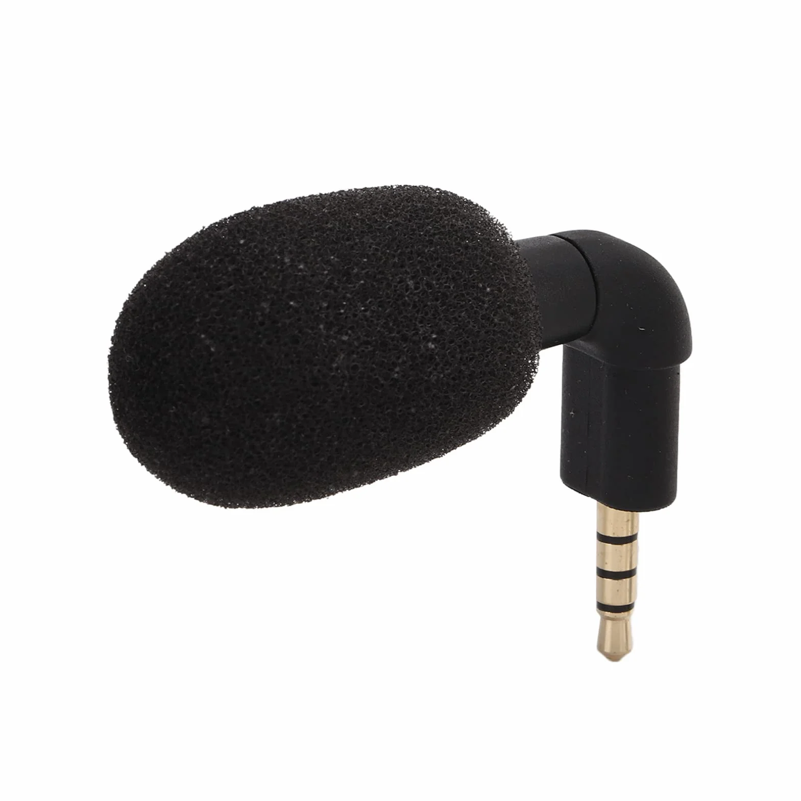 Akozon Mini wielokierunkowy mikrofon pojemnościowy elastyczny, gniazdo 3,5 mm, regulowane radio przestrzenne 360°, przenośny mikrofon audio do smartfona