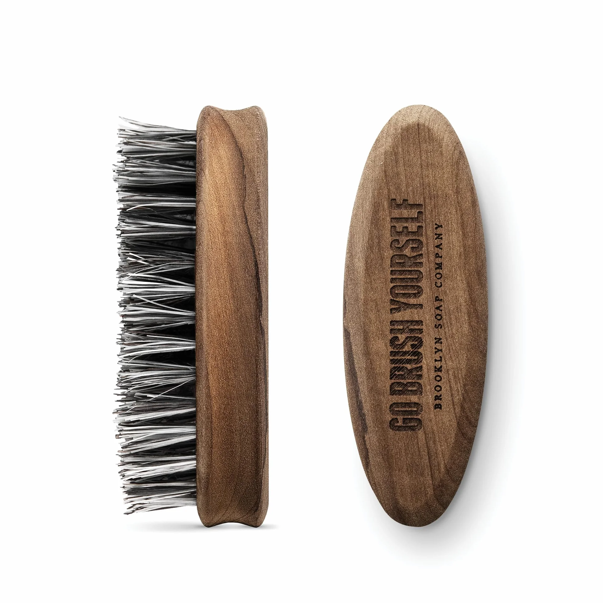 zestaw do pielęgnacji brody: BROOKLYN SOAP COMPANY Beard Brush do brody naturalne kosmetyki naturalne® wegańskie włosy - pomysł na prezent dla mężczyzn - stylizacja pełnej brody lub trzydniowej brody