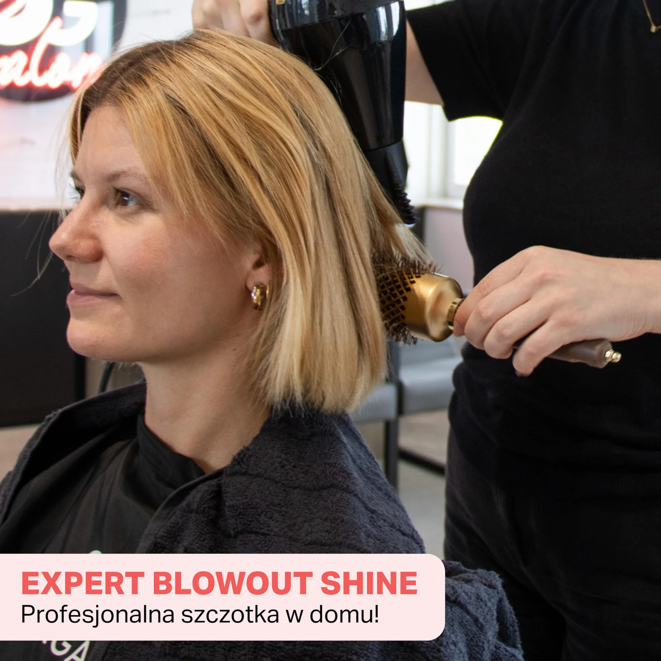 Olivia Garden Expert Blowout Shine – Okrągła szczotka ceramiczna antystatyczna do błyszczącego stylizacji bez puszenia