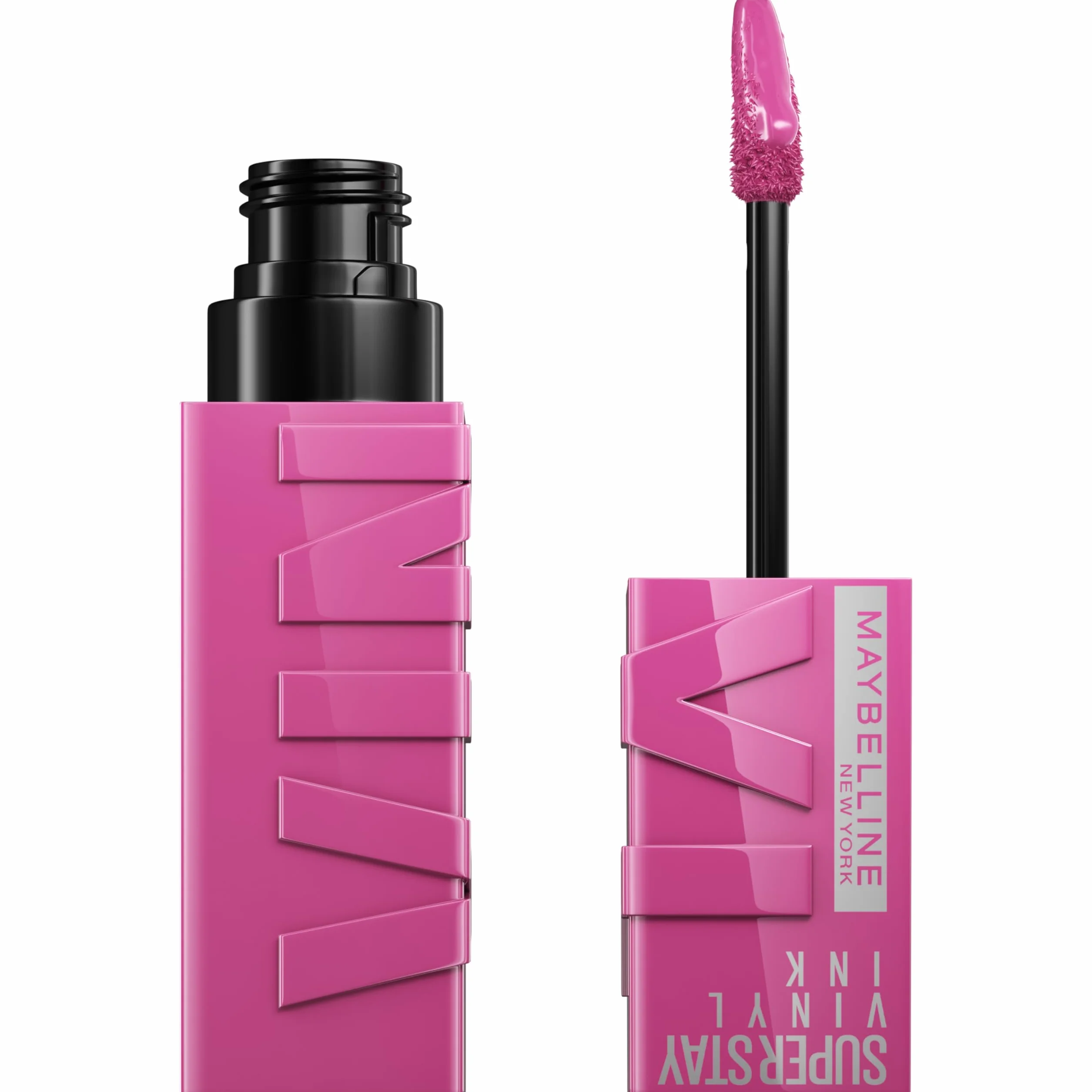 Maybelline New-York - Pomadka w płynie - Efekt błyszczącego winylu - Długotrwała - SuperStay Vinyl Ink Pink - Odcień : Edgy (165)