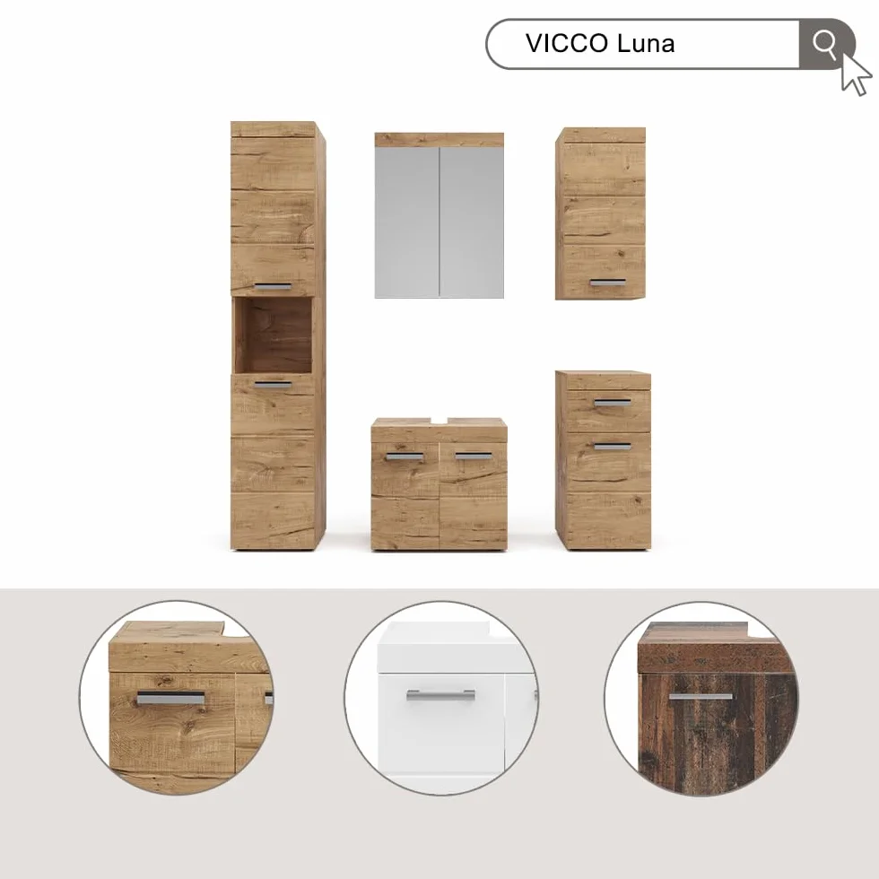 Vicco Szafka pod umywalkę Luna Oak Wotan 60 x 56 cm