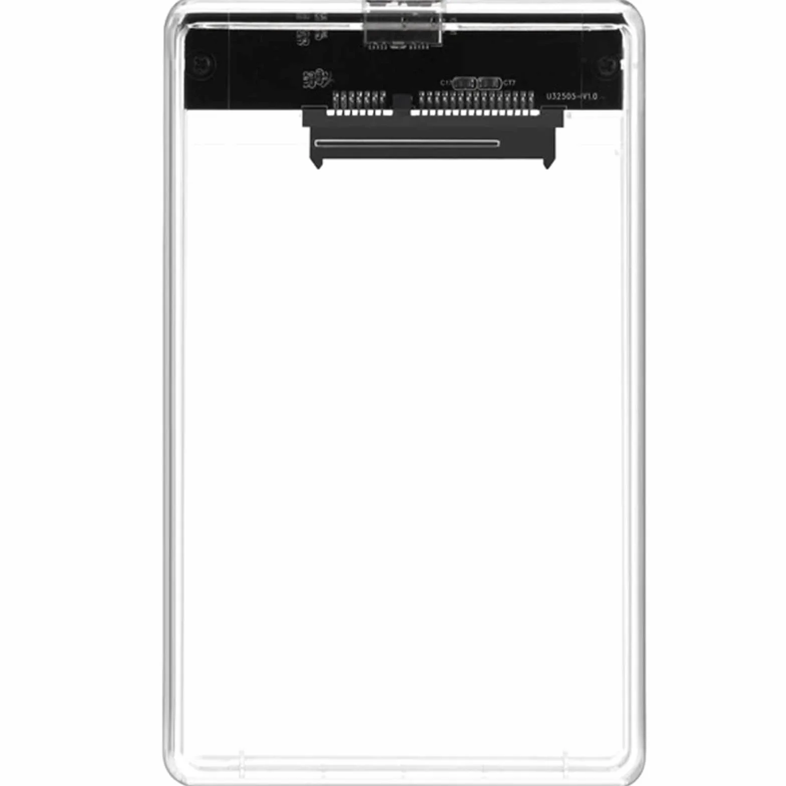 Retoo Obudowa dysku twardego 2,5cala USB 3.0 do SATA SSD z kablem USB, 12 x 7,5cm obudowa zewnętrzna, obudowa dysku twardego z montażem bez użycia narzędzi, obudowa z transferem danych, przezroczysta
