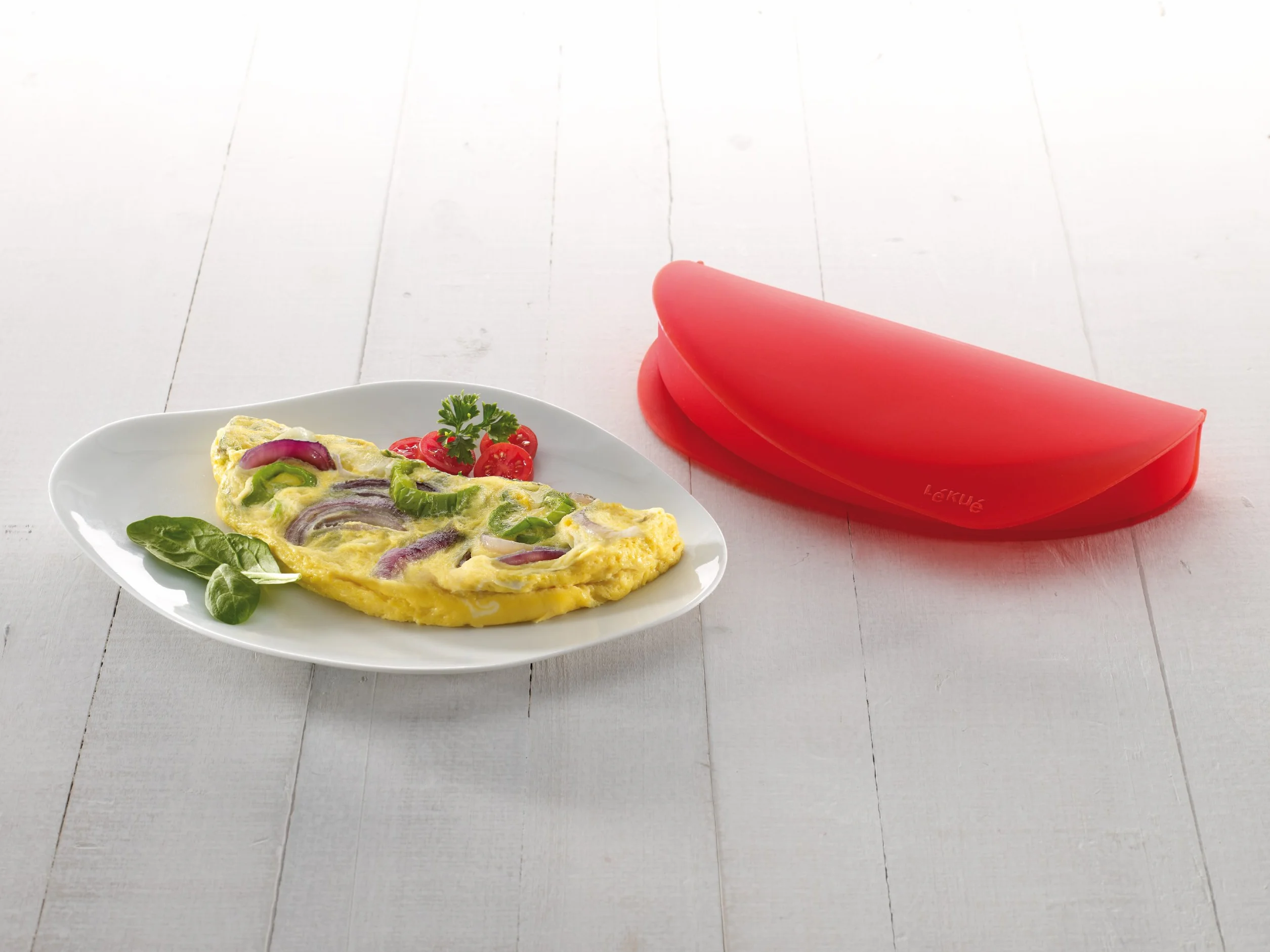 Lékué garnek do omletów 0,25 l czerwony