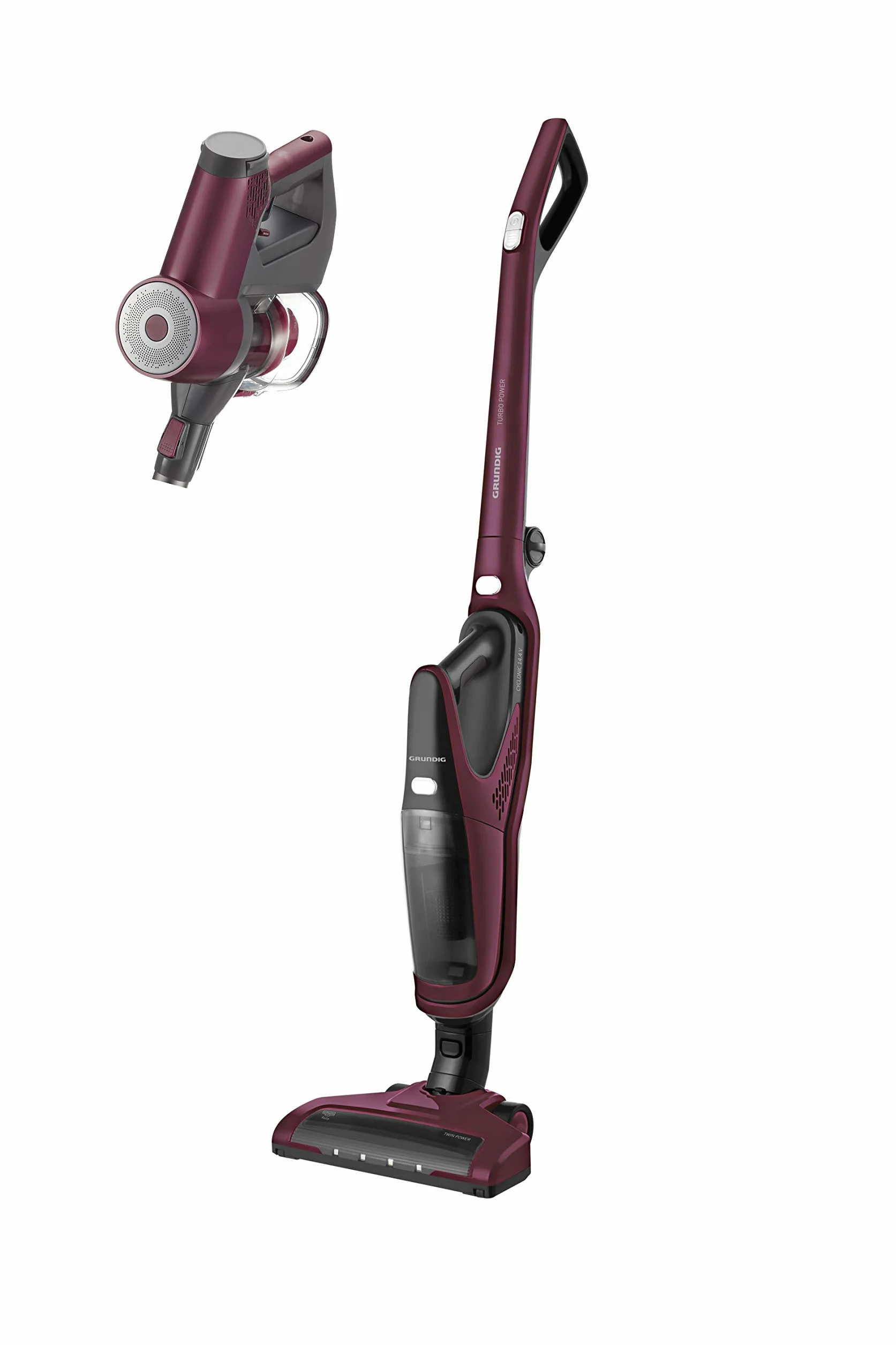 Grundig VCH 9930 Odkurzacz Ręczny 2 w 1, 14,4 V, 0,5 L, Fioletowy
