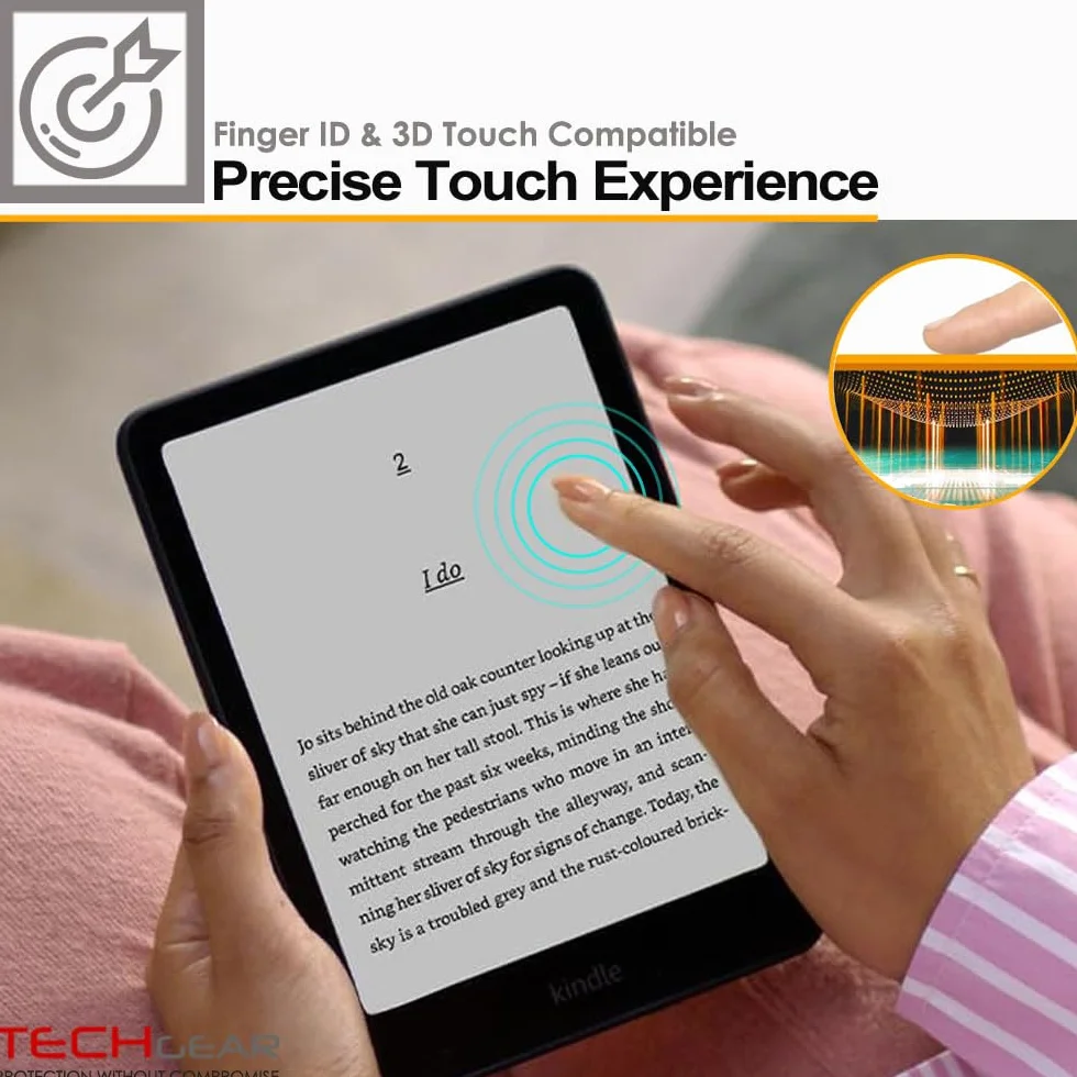 TECHGEAR 3-pak ochraniaczy ekranu do 17.8 cm Amazon Kindle Paperwhite/Signature/Paperwhite Kids/Kindle Colorsoft (wydanie 2024 / 12. generacji) CLEAR pełna osłona ekranu wyświetlacza LCD