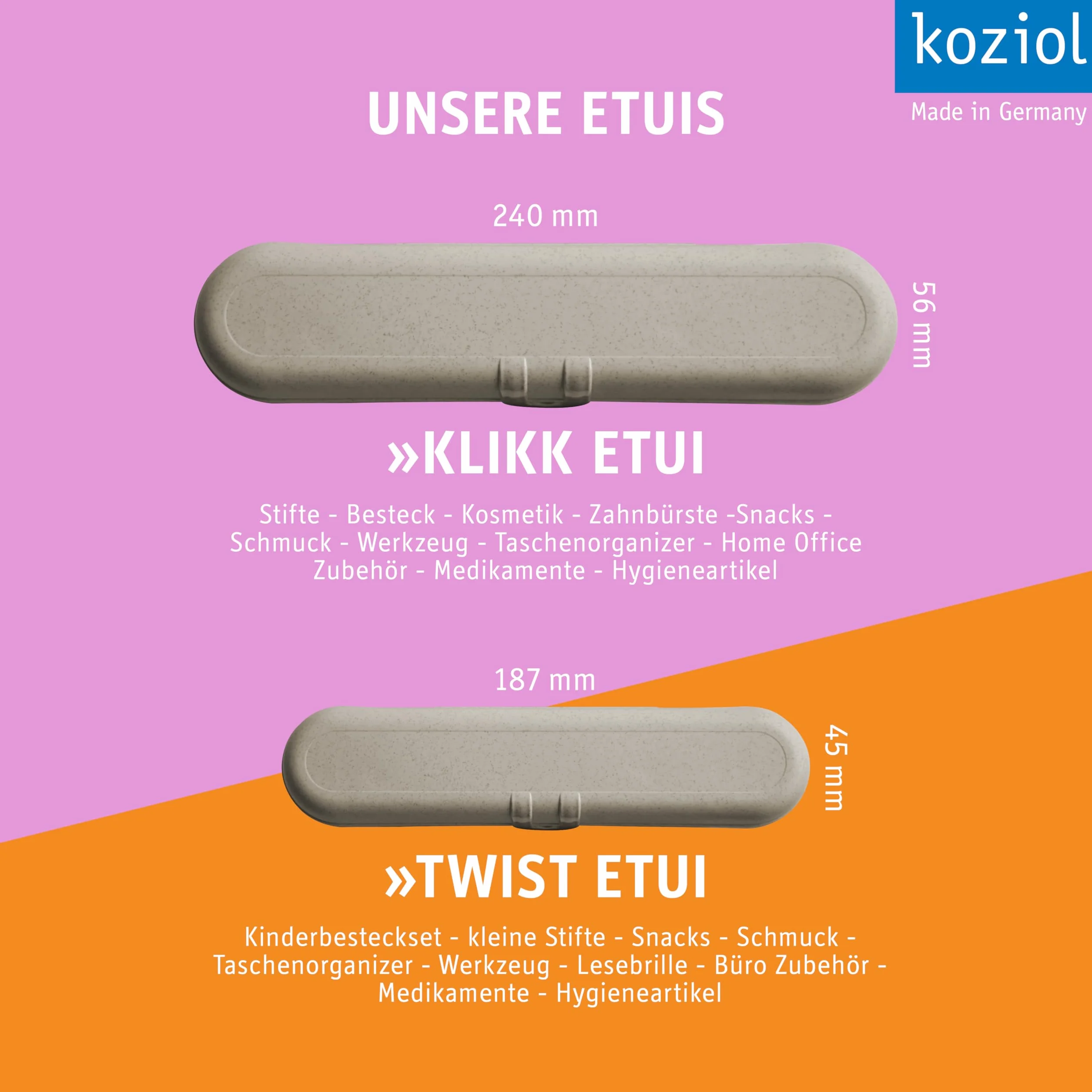 Koziol Etui na sztućce Nature Flower Blue