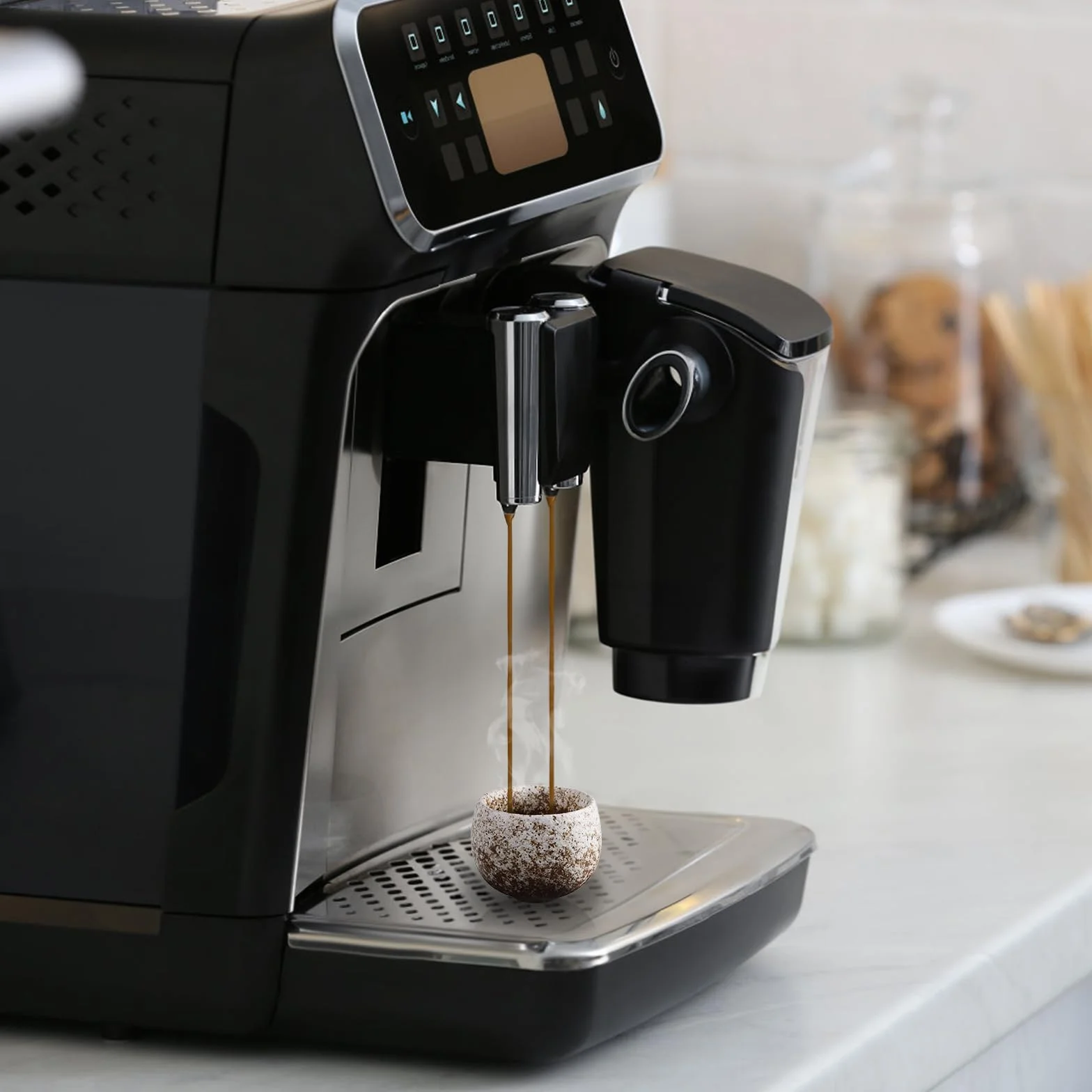 ecooe Filiżanki do espresso z kamionki 90 ml zestaw 5 sztuk