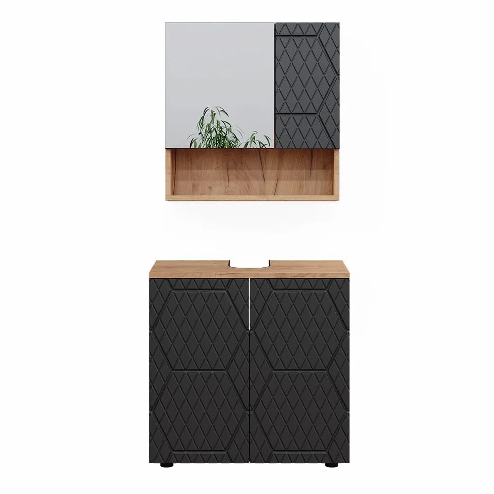 Vicco Zestaw mebli łazienkowych Irma Antracyt 80 cm