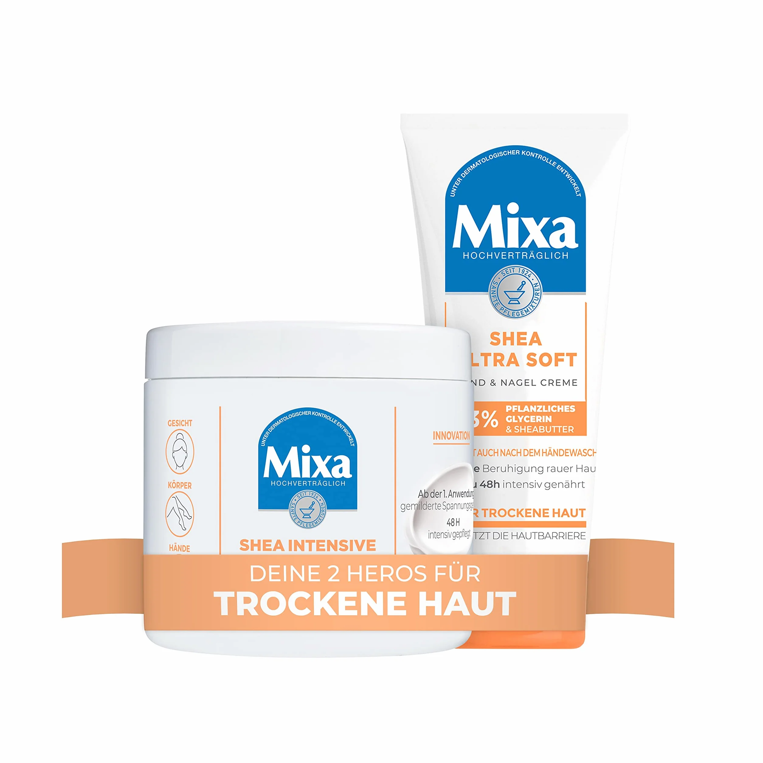 Mixa Shea Ultra Soft krem do rąk i paznokci – pielęgnujący balsam do rąk do suchych, popękanych i szorstkich rąk, ochrona i intensywna pielęgnacja z gliceryną i masłem shea, 100 ml