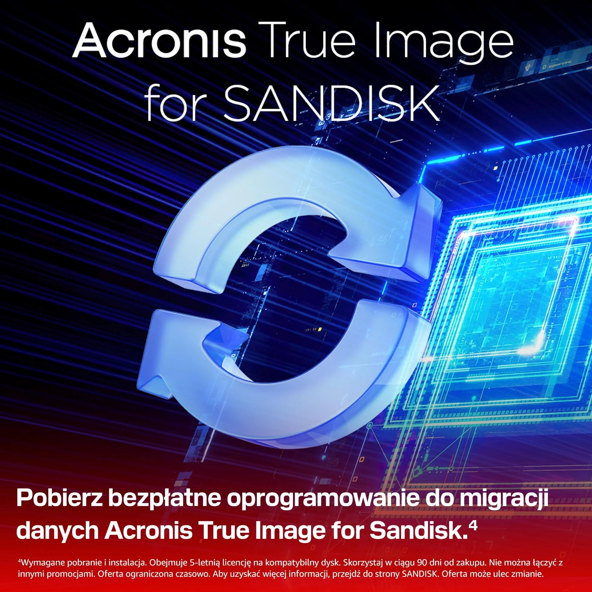 WD Blue SN5100 2 TB NVMe SSD (odczyt do 7 100 MB/s, M.2 2280, PCIe Gen 4.0, nCache 4.0, technologia Sandisk 3D CBA NAND, oprogramowanie do migracji danych Acronis True Image)