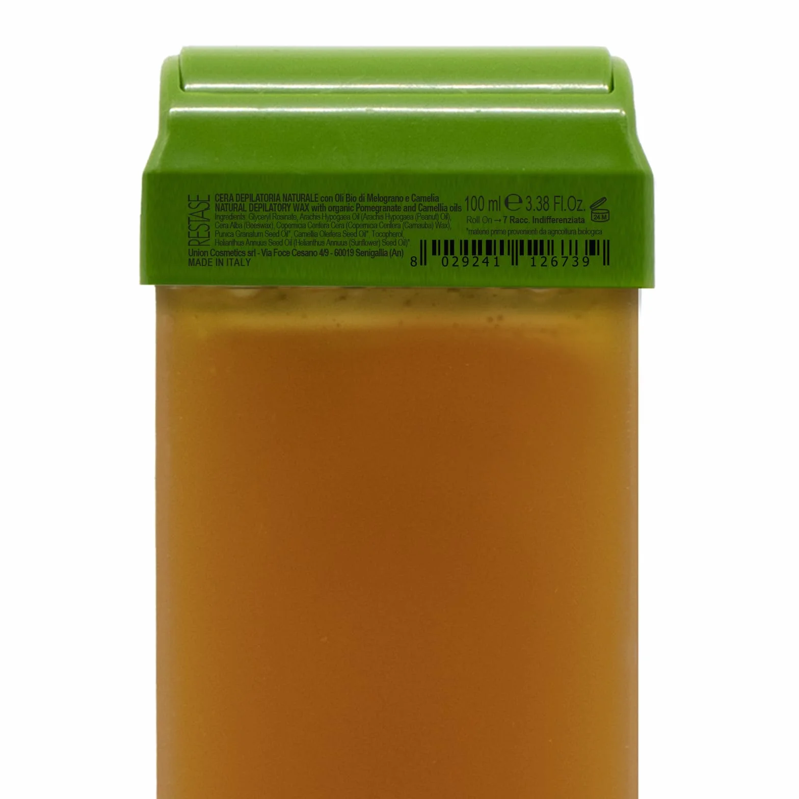 RESTASE Wosk do depilacji rozpuszczalny w tłuszczach, organiczny olej z granatów i olej kameliowy, do wszystkich rodzajów skóry, 100 ml, wyprodukowano we Włoszech