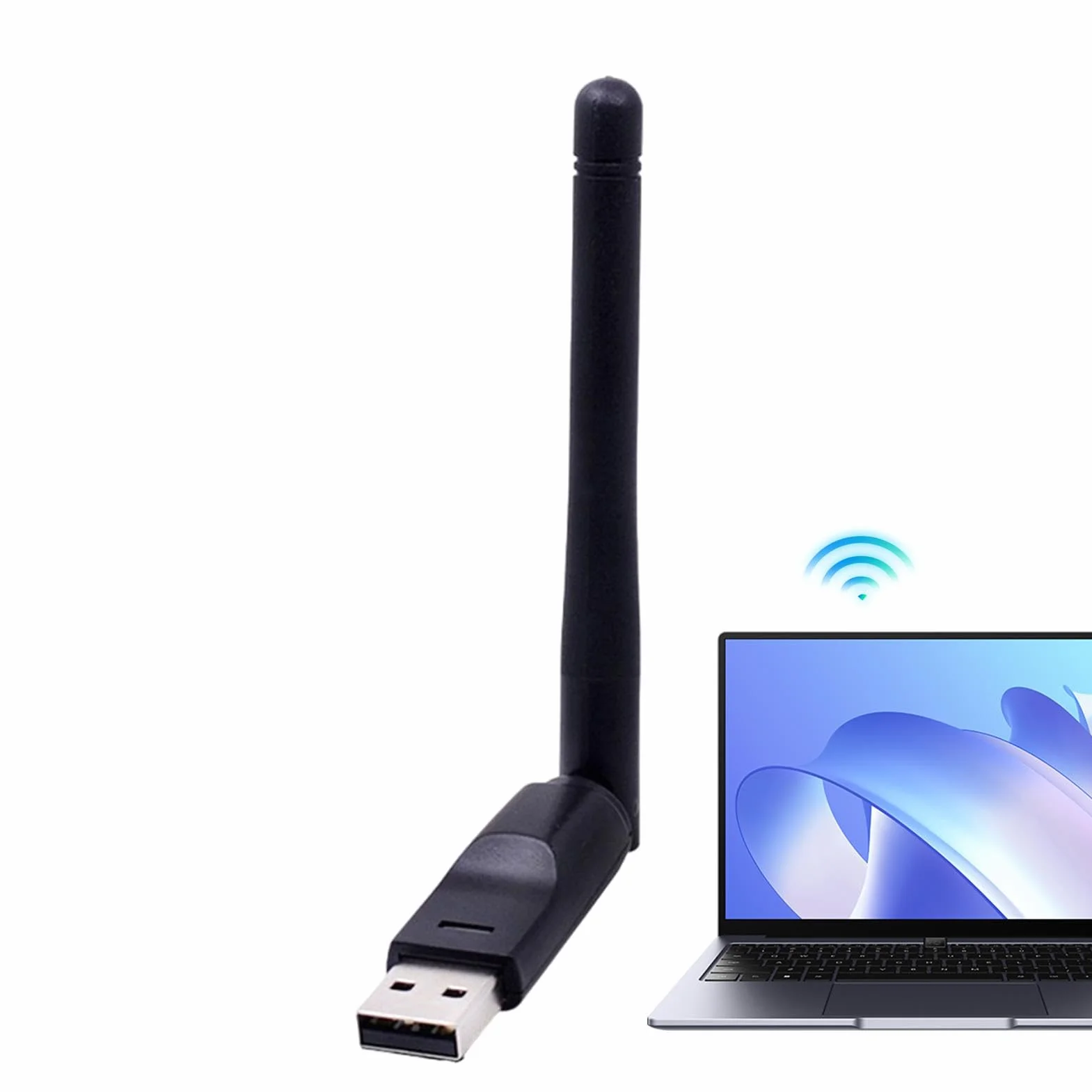 Adapter Wi-Fi, Wi-Fi USB,Bezprzewodowy adapter Wi-Fi - Adapter do komputera stacjonarnego, adapter sieci bezprzewodowej, klucz WiFi z anten? du?ym wzmocnieniu do laptopa