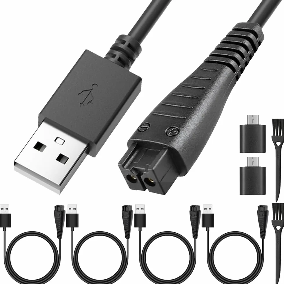 4,8 V ładowarka USB zamiennik dla Panasonic, 4,8 V 1,25 A kabel USB do ładowania golarki Panasonic RE7-87 RE7-59 ES-RT30 ES-RT40 ES-GA20 ES2065 golarka elektryczna (4 sztuki)