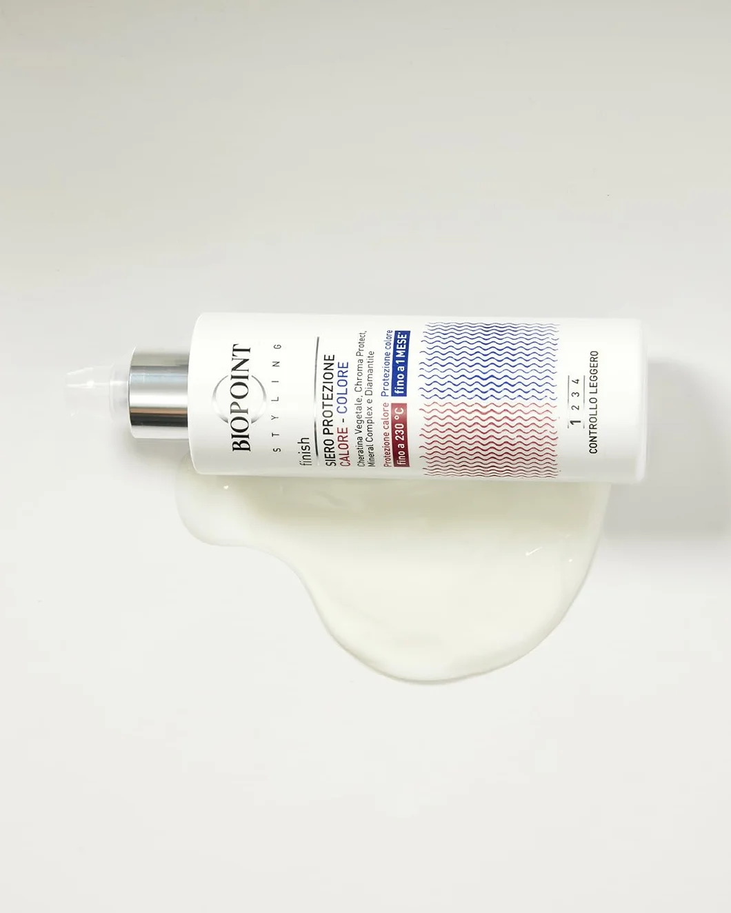 Biopoint Serum do stylizacji włosów do ochrony przed ciepłem i kolorem, ochrona do 230° przed wysoką temperaturą suszarki, prostownicą i lokówką, ochrona koloru do 1 miesiąca przed blaknięciem, 200 ml