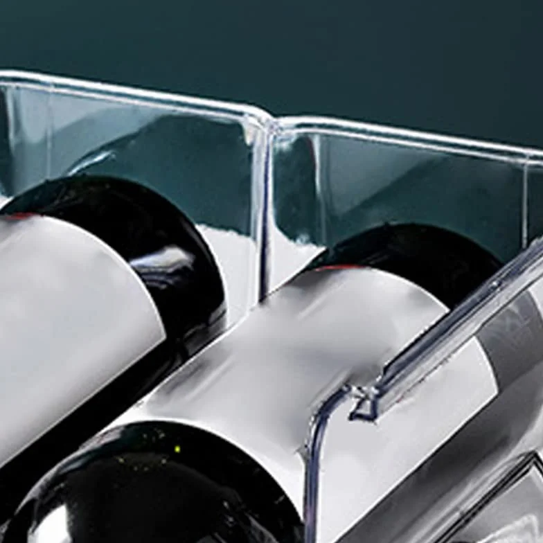 Plastikowy Przezroczysty Organizer na Butelki i Wino z Możliwością Układania w Stosy Stojak Kuchenny