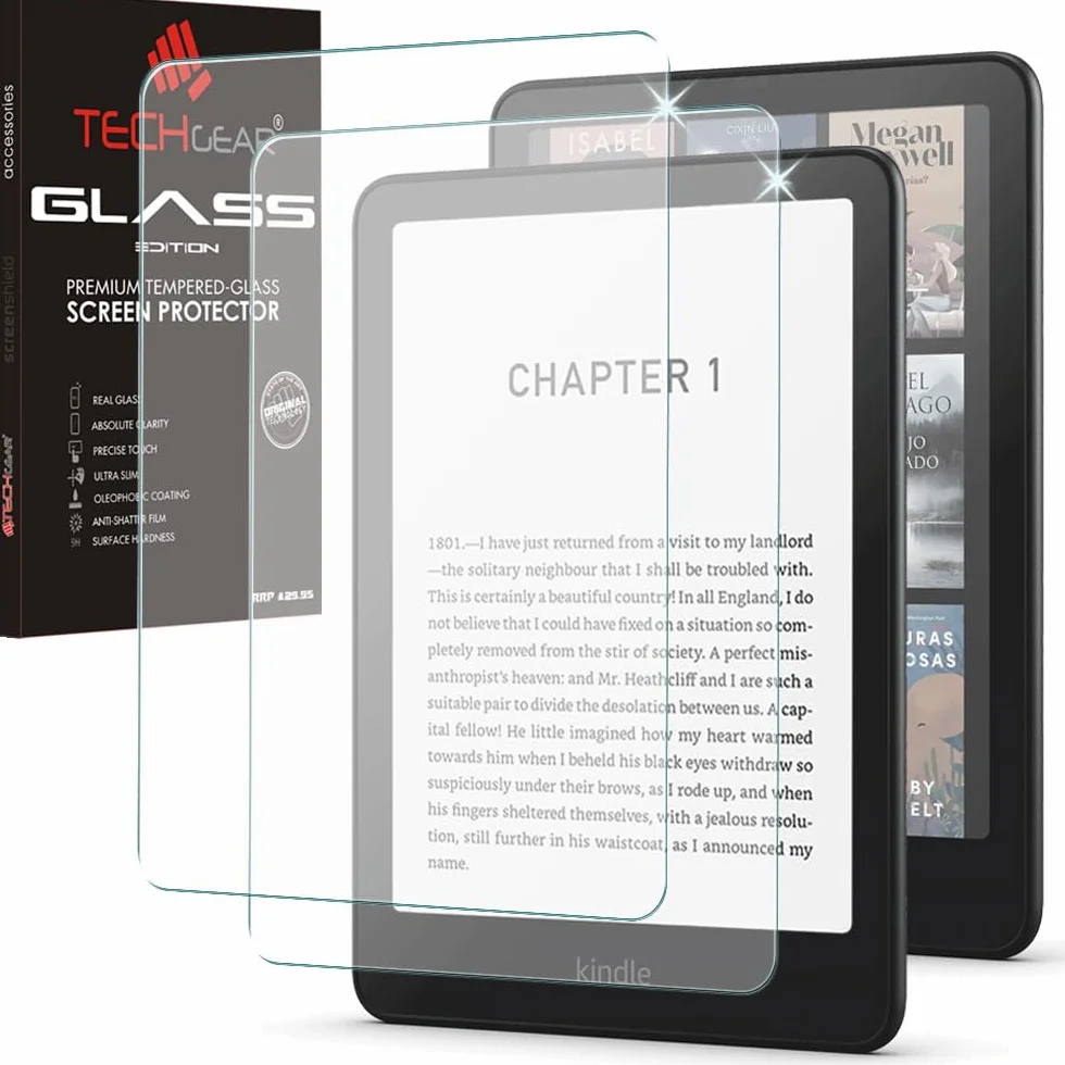 TECHGEAR 2 x ekran ze szkła matowego do 17.8 cm Amazon Kindle Paperwhite/Signature/Kids/Kindle Colorsoft (2024 / 12. generacji) [antyodblaskowy] [matowy] ochraniacz ekranu ze szkła hartowanego