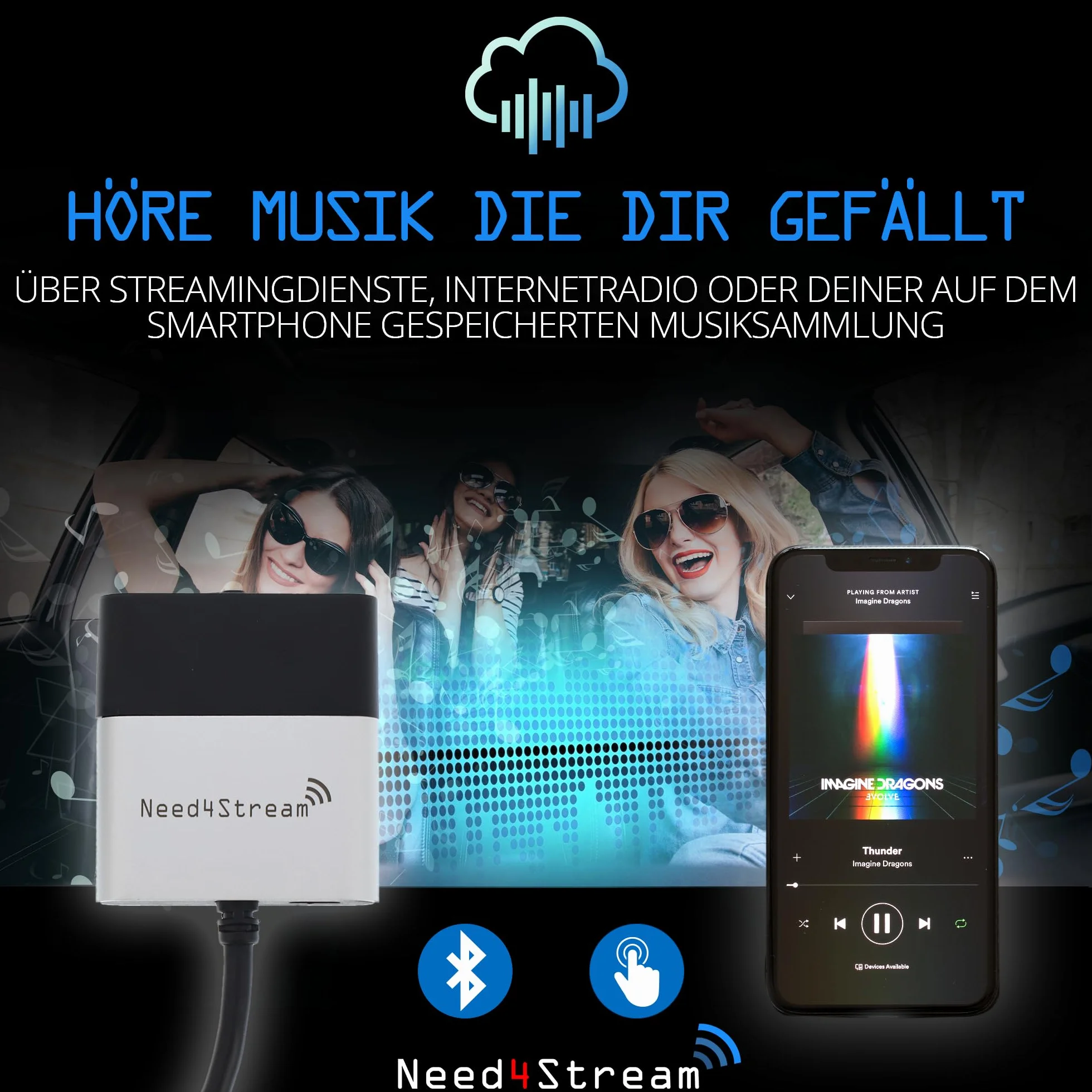 N4S300-LR adapter Bluetooth do samochodu, z listą utworów, kompatybilny z Range Rover III, Sport i Defender, Land Rover Discovery 3 i 4, iPhone i Android