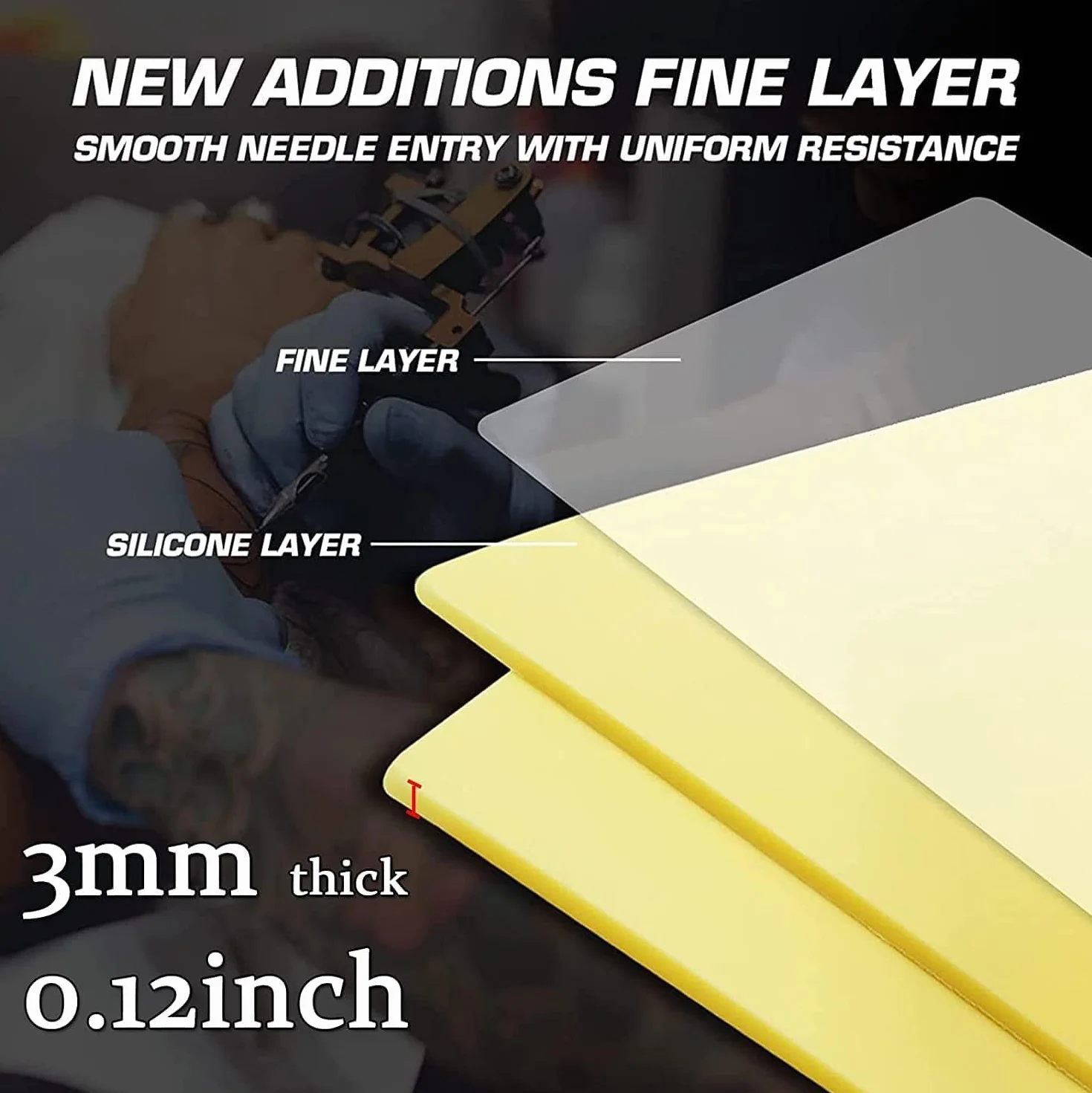 Dragonhawk Tattoo Practice Skin Kit - 5 Sheets 3mm Thick Fake Skin with 20 Transfer Papers for Beginners & Professionals