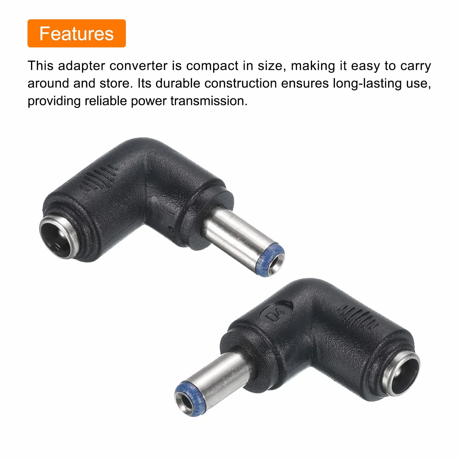 QUARKZMAN Adapter złącza zasilania DC, 5 szt. żeńskie gniazdo 5,5 mm x 2,1 mm kąt 90 stopni na męski wtyczka 5,5 mm x 2,5 mm konwerter sprzęgający