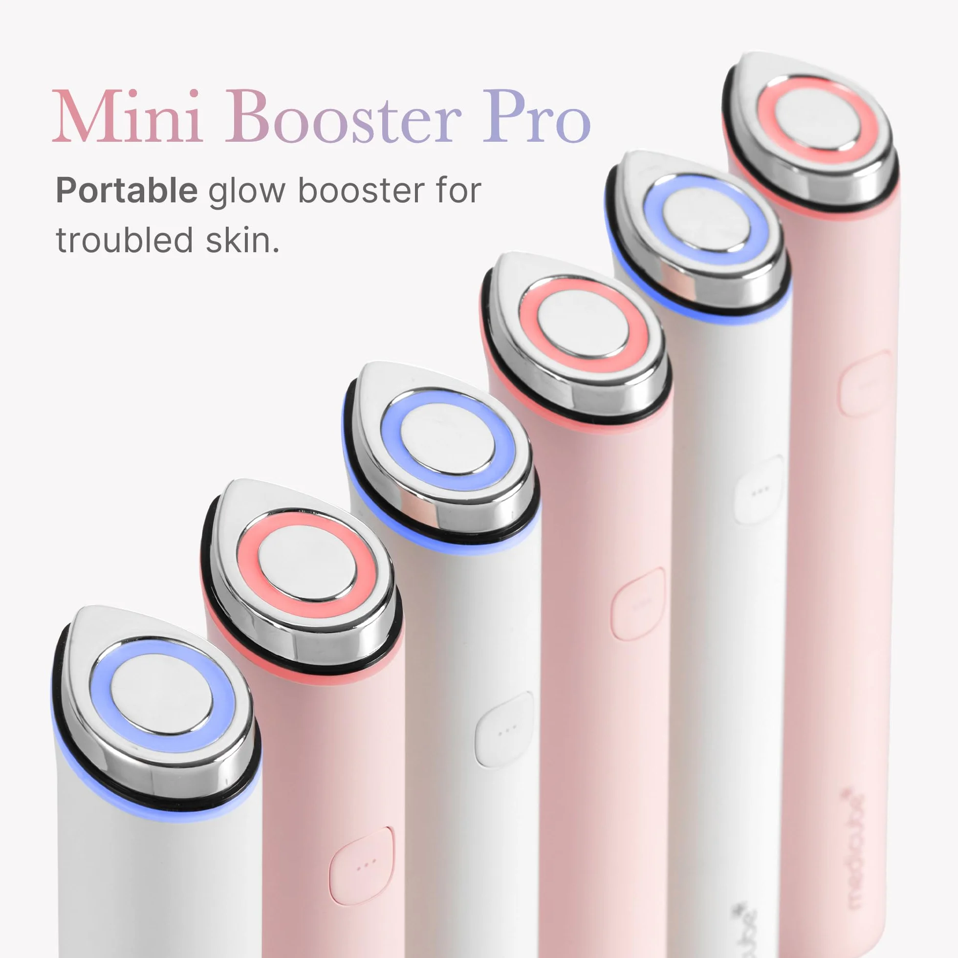 Medicube Booster Pro Mini White | domowe narzędzie do pielęgnacji twarzy - Glow Booster do szklanej skóry, stymulujące wchłanianie pielęgnacji skóry, koreańska pielęgnacja skóry