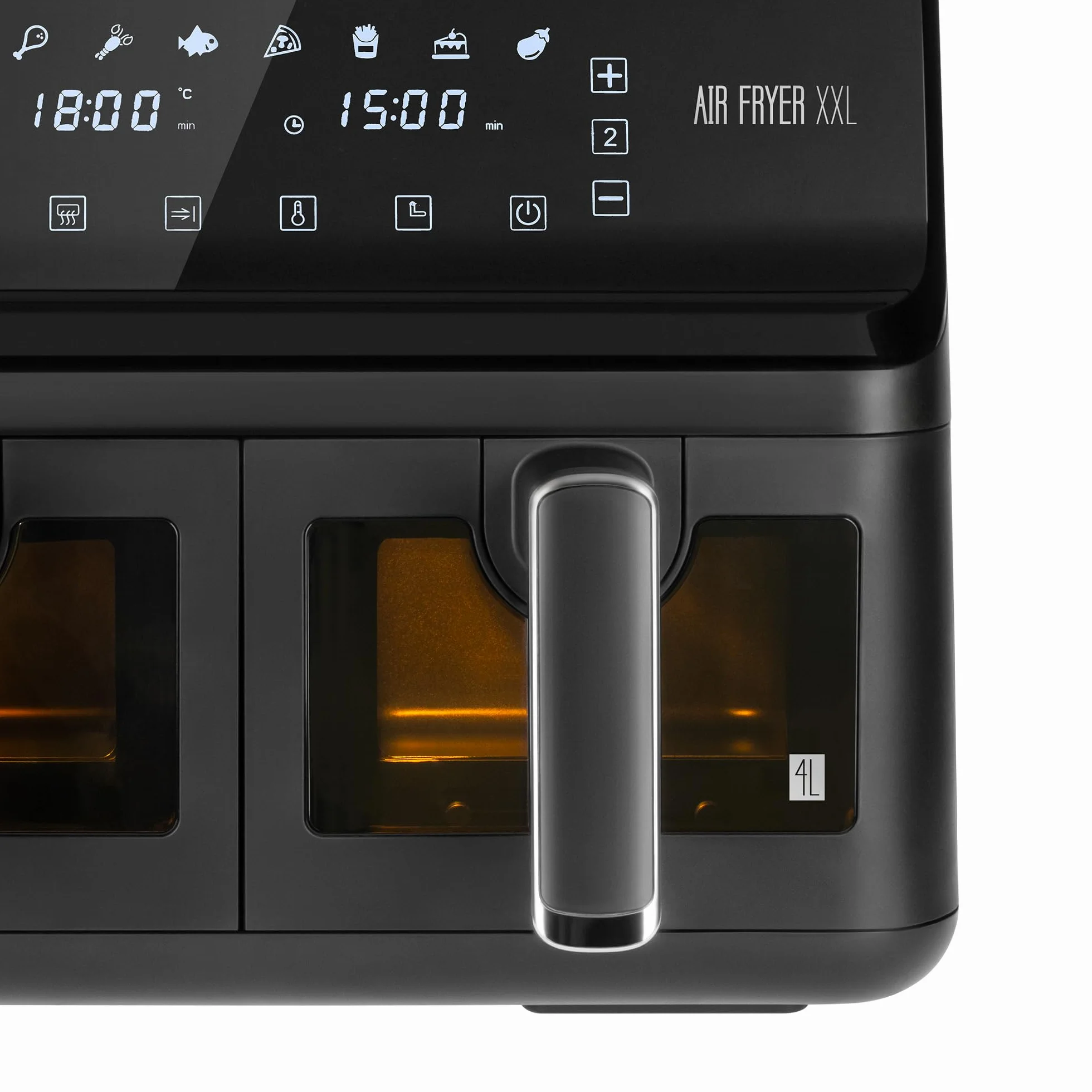 Teesa Frytkownica Beztłuszczowa XXL 2700W Dwukomorowa 2x4L AIR FRYER DUAL POT Wyświetlacz LCD 7 Programów
