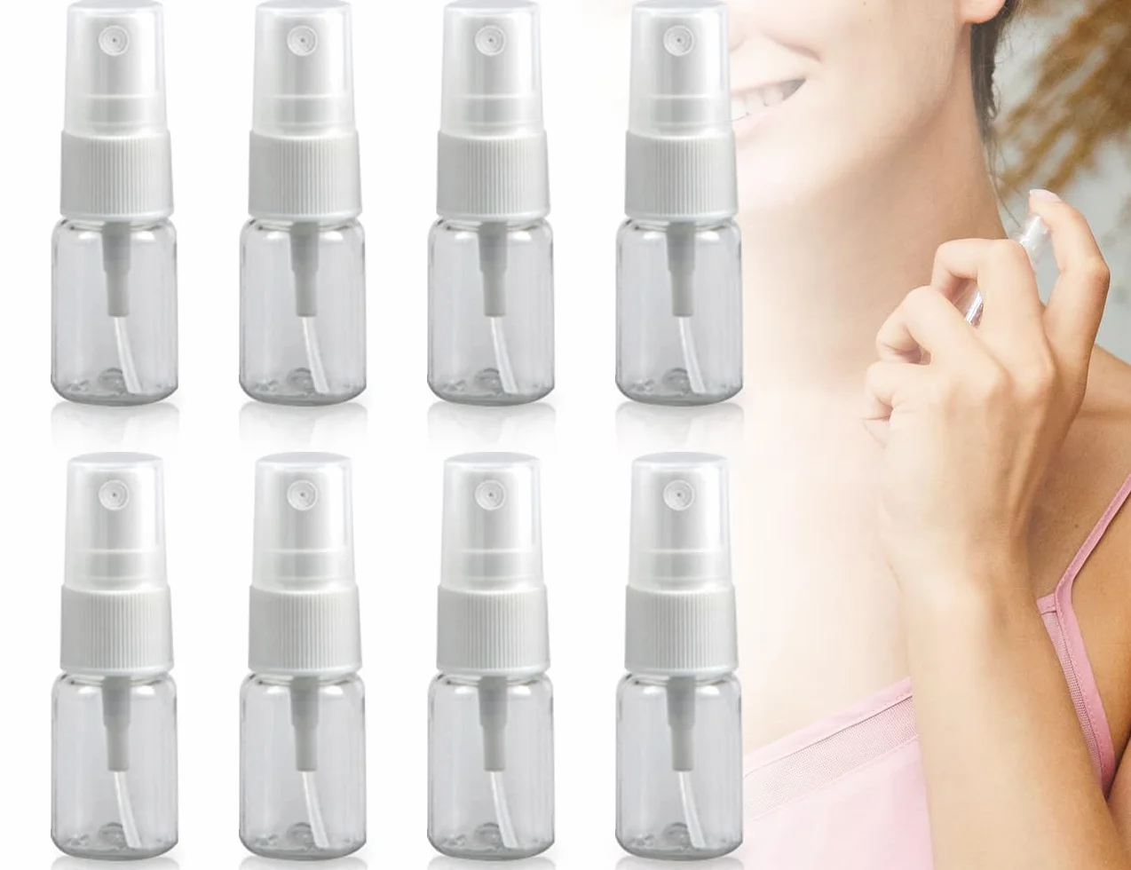 ZoeTekway 8 sztuk 10 ml butelka do rozpylania kosmetyków przenośny rozpylacz kosmetyczny, miniaturowe butelki zapachowe