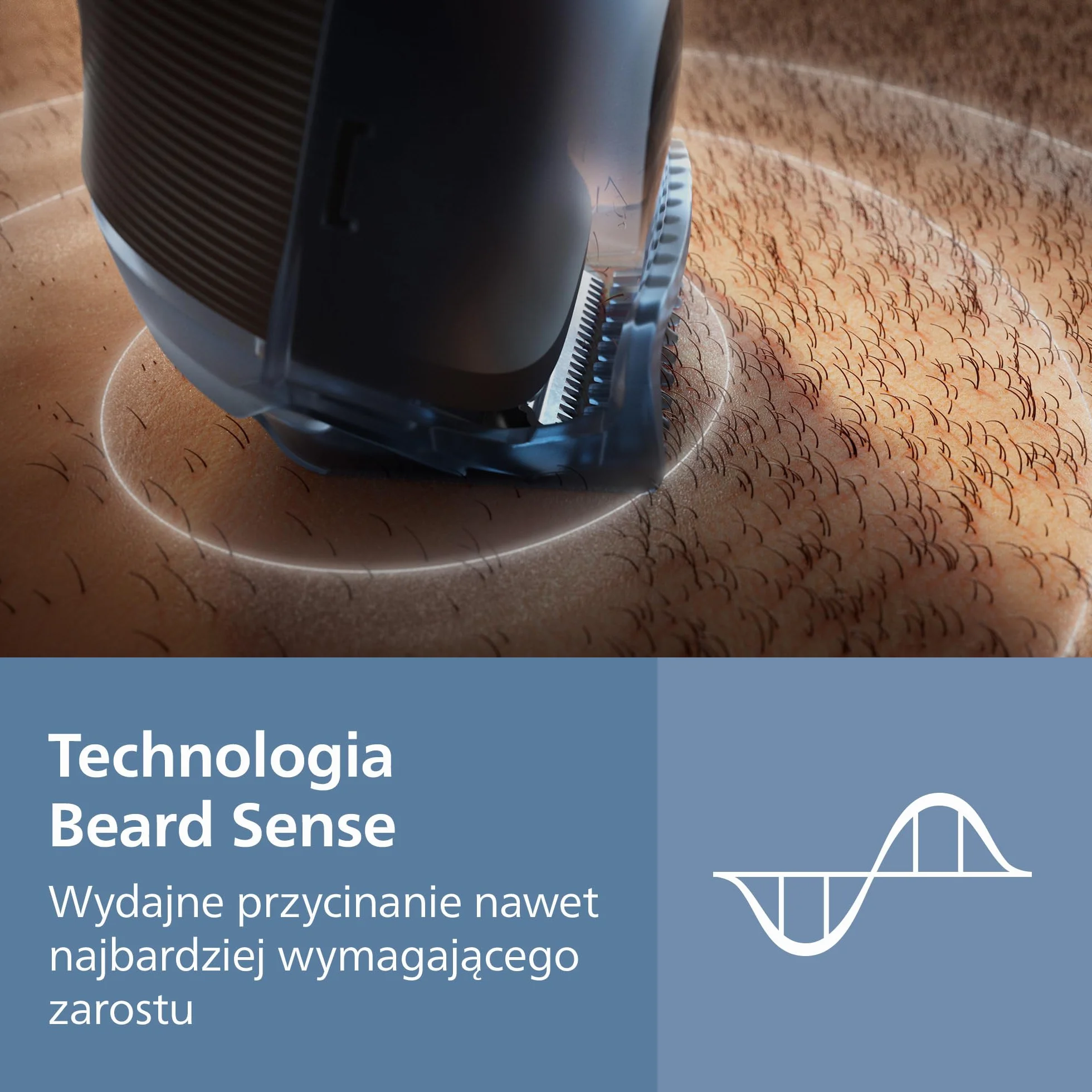 Trymer do brody Philips z serii 7000 – samoostrzące się metalowe ostrza, 40 ustawień, technologia BeardSense, zbiornik na włosy, 100% wodoodporności, szeroki trymer, model BT7670/15