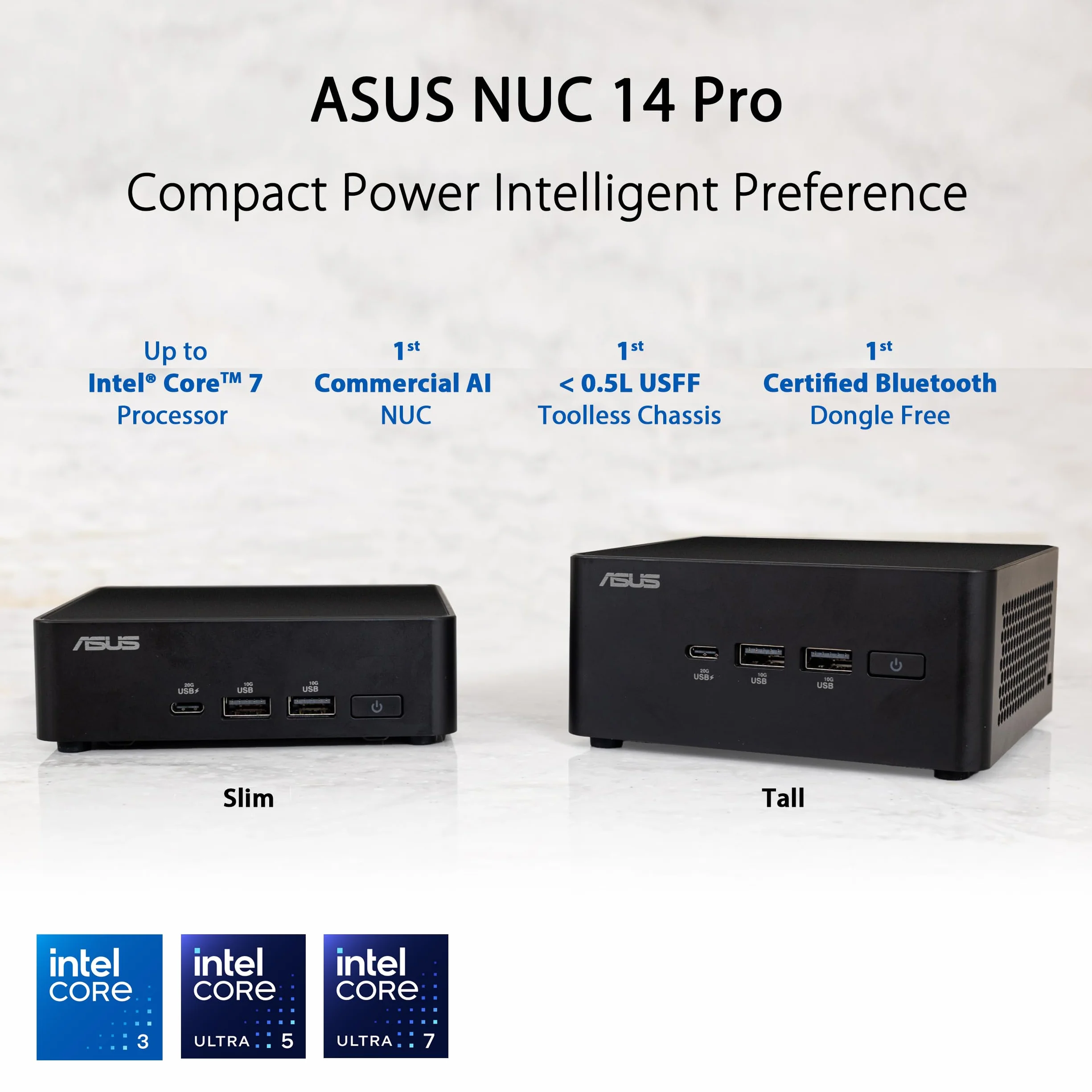 ASUS NUC 14 Pro RNUC14RVKI300002I UCFF Czarny 100U