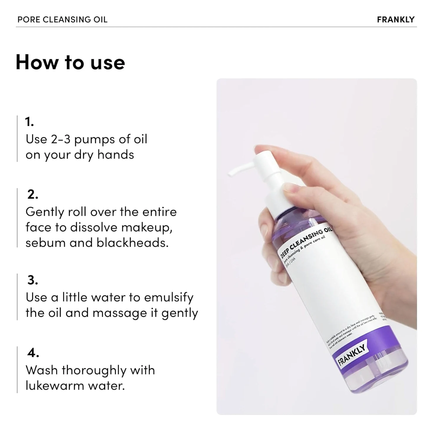 FRANKLY Deep Cleansing Oil 200 ml - złuszczający olejek do demakijażu