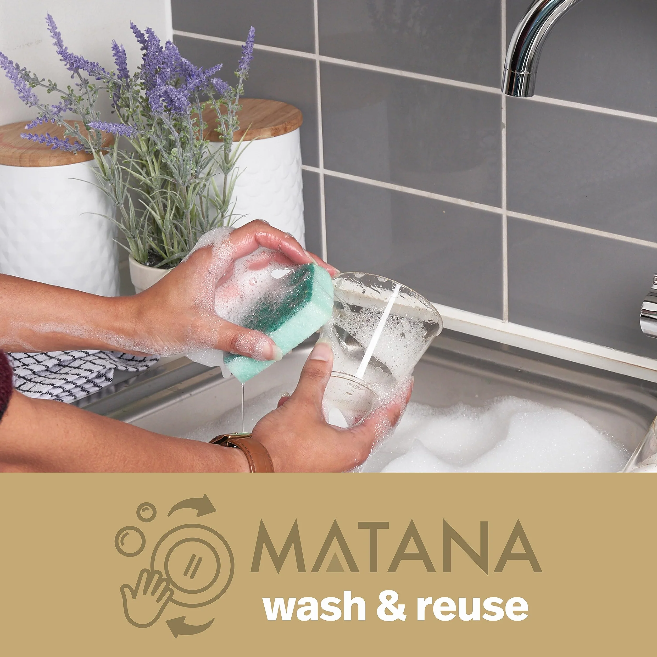 MATANA kubki plastikowe premium 255 ml złoty brokat wielokrotnego użytku