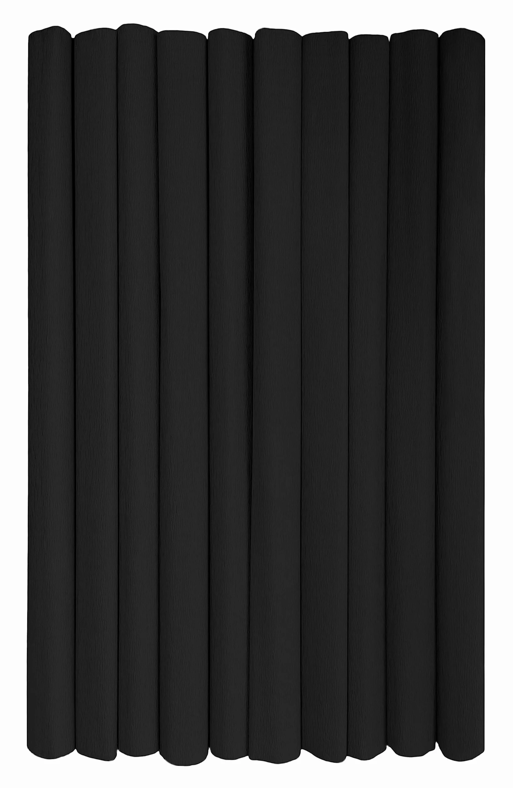 Bibuła marszczona Interdruk 30 czarna zestaw 10 rolek 50 cm x 200 cm 28 g/m2 do prac plastycznych DIY