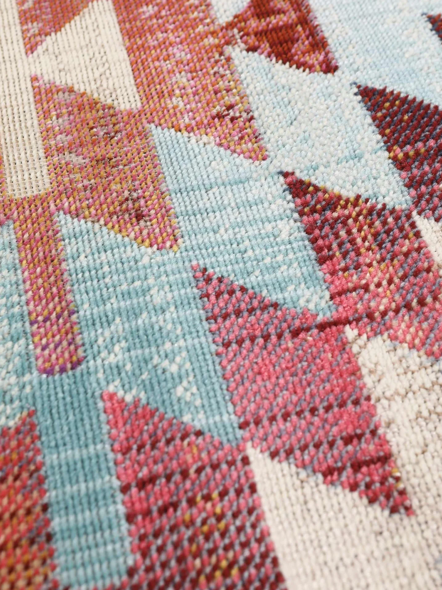 RugVista Kerala Dywan Nowoczesny 200 x 300 cm Prostokąt Niski Czerwony/Multi Oeko-Tex 100