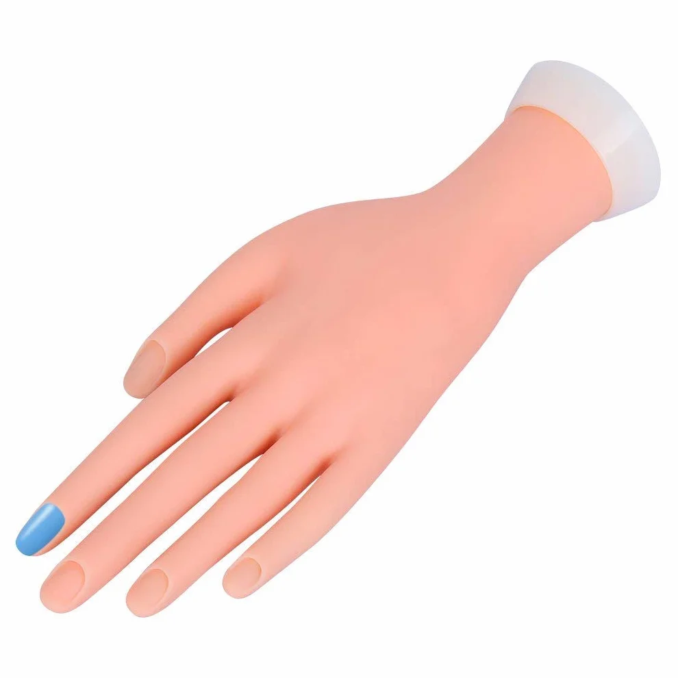 Ręka do paznokci elastyczna ręka przegubowa miękka Manicure ekspozytor lakieru bez paznokci