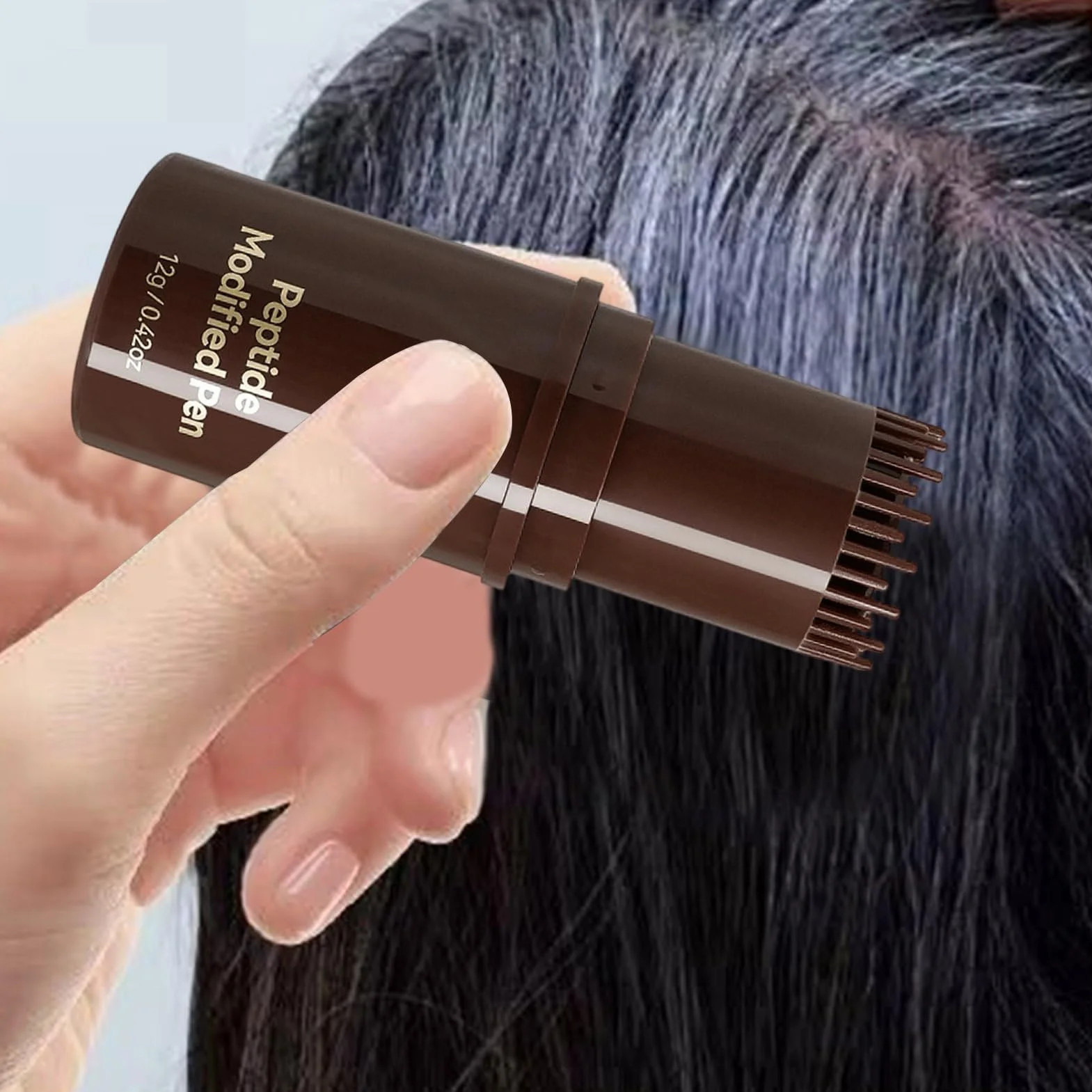 Temporary Gray Coverage- Hair Dye Applicator Comb for Women with Instant Tint | Pvc Material Details with Precision Grooming Function, Temporary Gray Coverage, Salon Home Travel, Black 12g Portable To