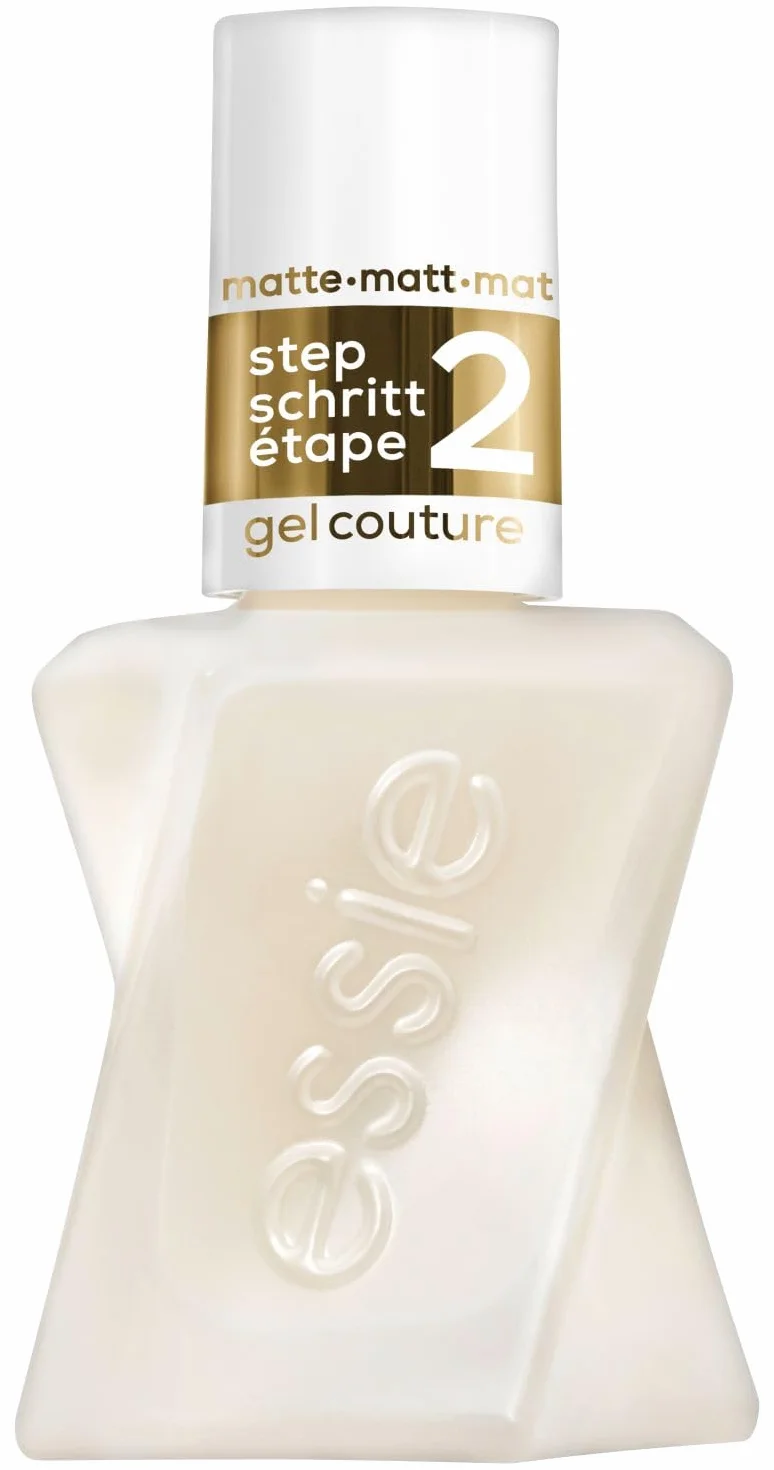essie Długotrwały lakier do paznokci, matowe wykończenie, błyszczące wykończenie, manicure bez promieni UV, żel Couture nr 01 matowy 1 x 13,5 ml