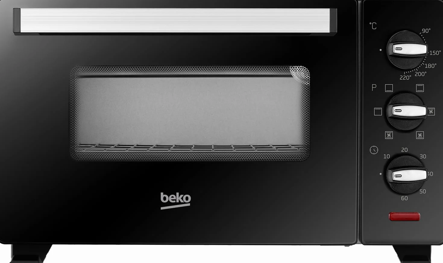 Beko BMOF19B kuchenka elektryczna, pieczenie wentylatorowe, 19 litrów, 1380 W, 3 funkcje, timer 60 min, temperatura do 220° - czarny, 47,4 x 28,3 x 28,3 cm, 6,5 kg
