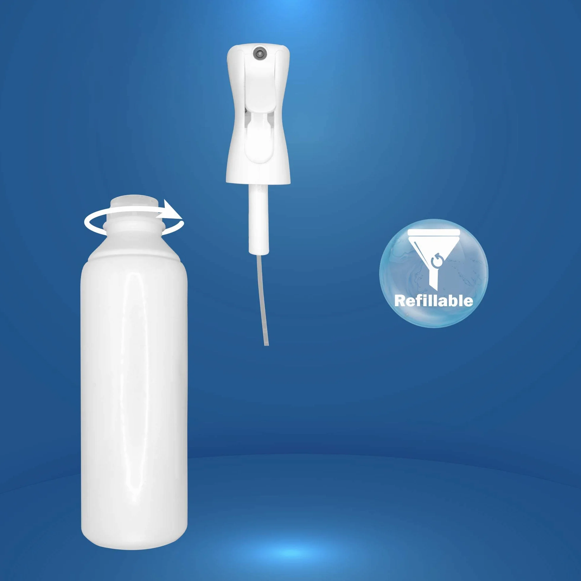 Opryskiwacz wody do fryzjerstwa 300 ml (2 JEDNOSTKI) Środek dezynfekujący w sprayu, ciągły spray, waporyzator do butelek rozpylających, butelka z rozpylaniem Drobna mgła