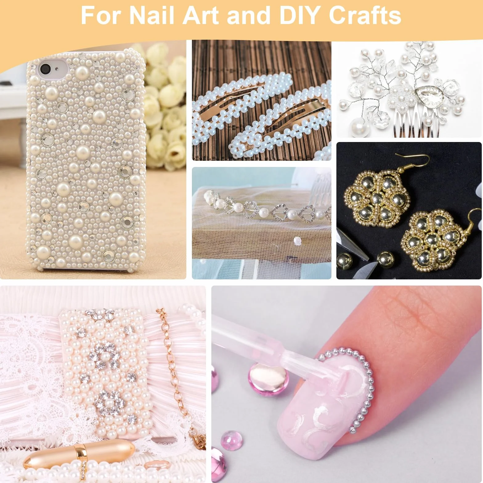 YuxianLB 2 pudełka Nail Art Charms koraliki do paznokci kamienie do paznokci płaski tył perełki małe złote srebrne stalowe kulki biżuteria do paznokci żelowych Caviar Beads do zdobienia paznokci