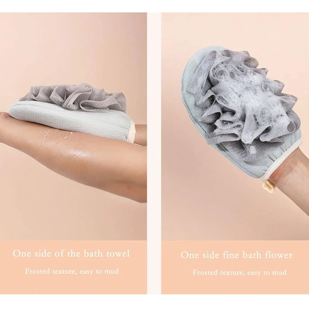 Ręcznik Złuszczający Złuszczające Gąbki Do Kąpieli Rękawiczki Złuszczające Rękawiczki Loofah Gąbka Pod Prysznic Peeling do Ciała Gąbka Pod Prysznic (2 paczki) Rękawiczki Złuszczające (Kolor