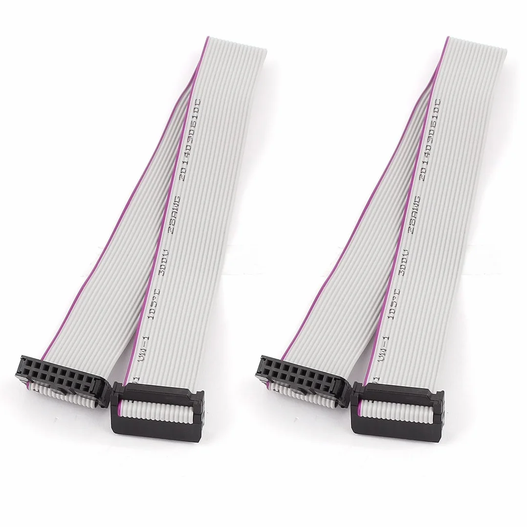 sourcing map 2pcs FC16P IDC 16-Pin Hard Drive przedłużacz płaski kabel wtyczka DE