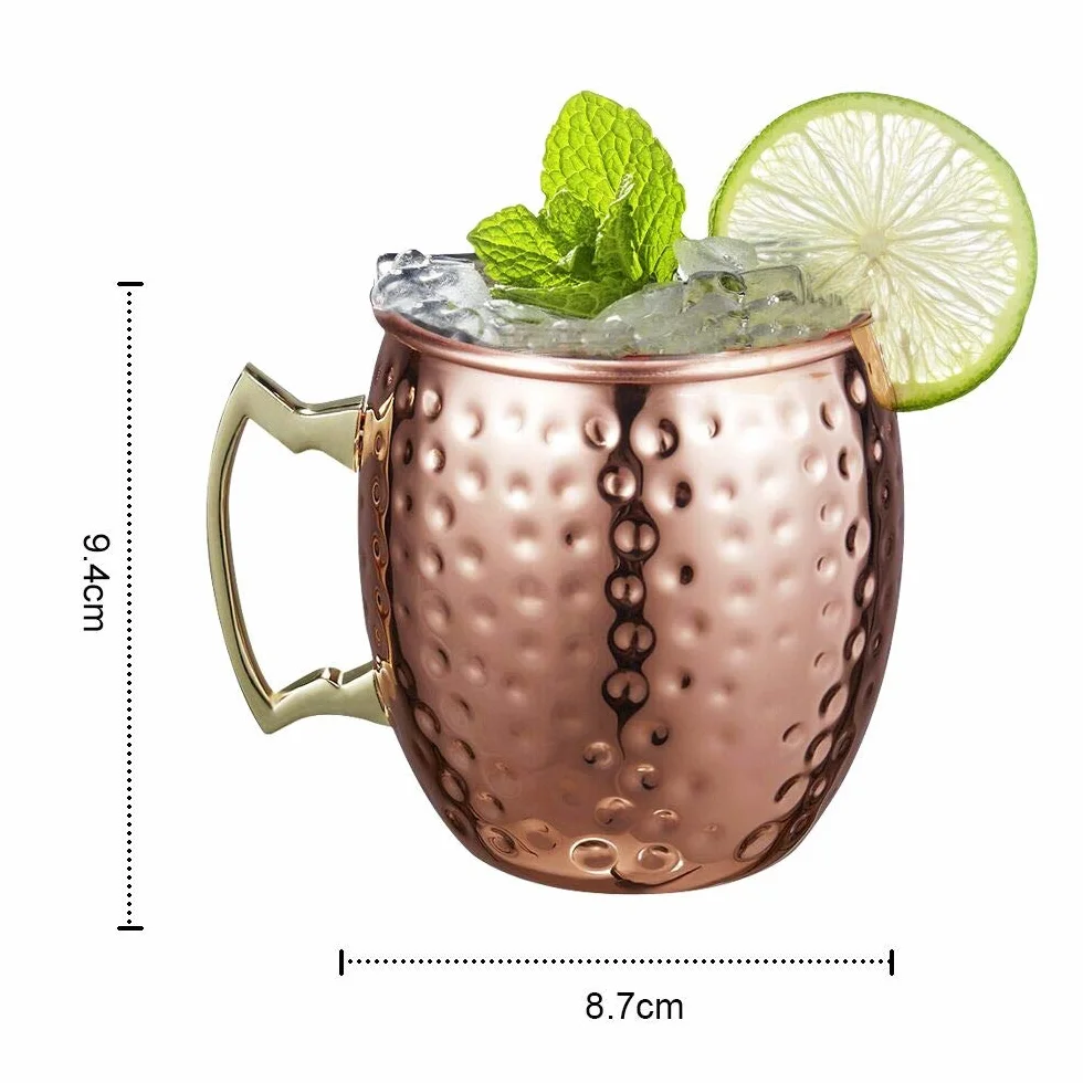 SUPERSUN Moscow Mule miedziane kubki 530 ml zestaw 4 sztuk