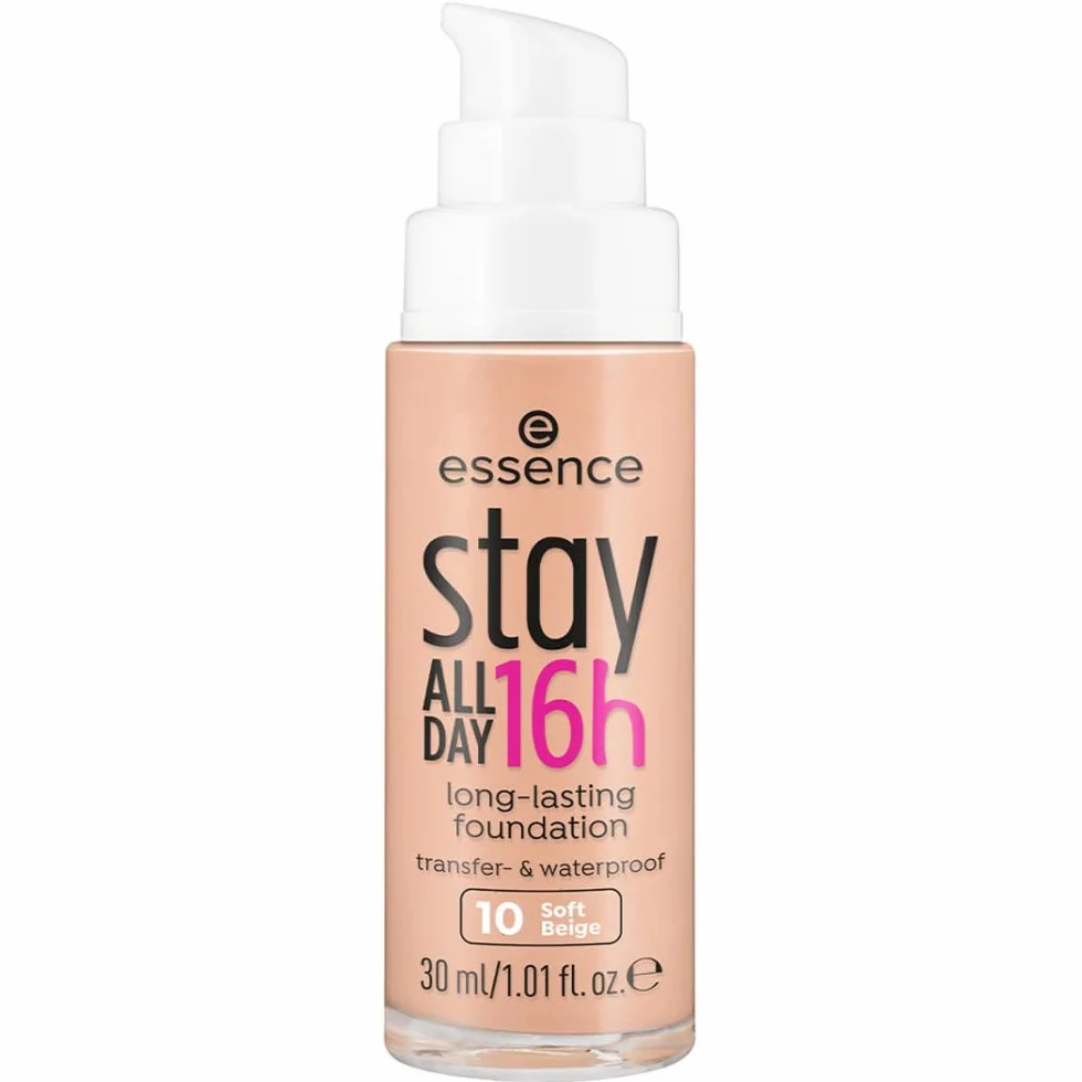 Essence Stay All Day 16H kremowy podkład do makijażu, 10-miękki beżowy (30 ml)
