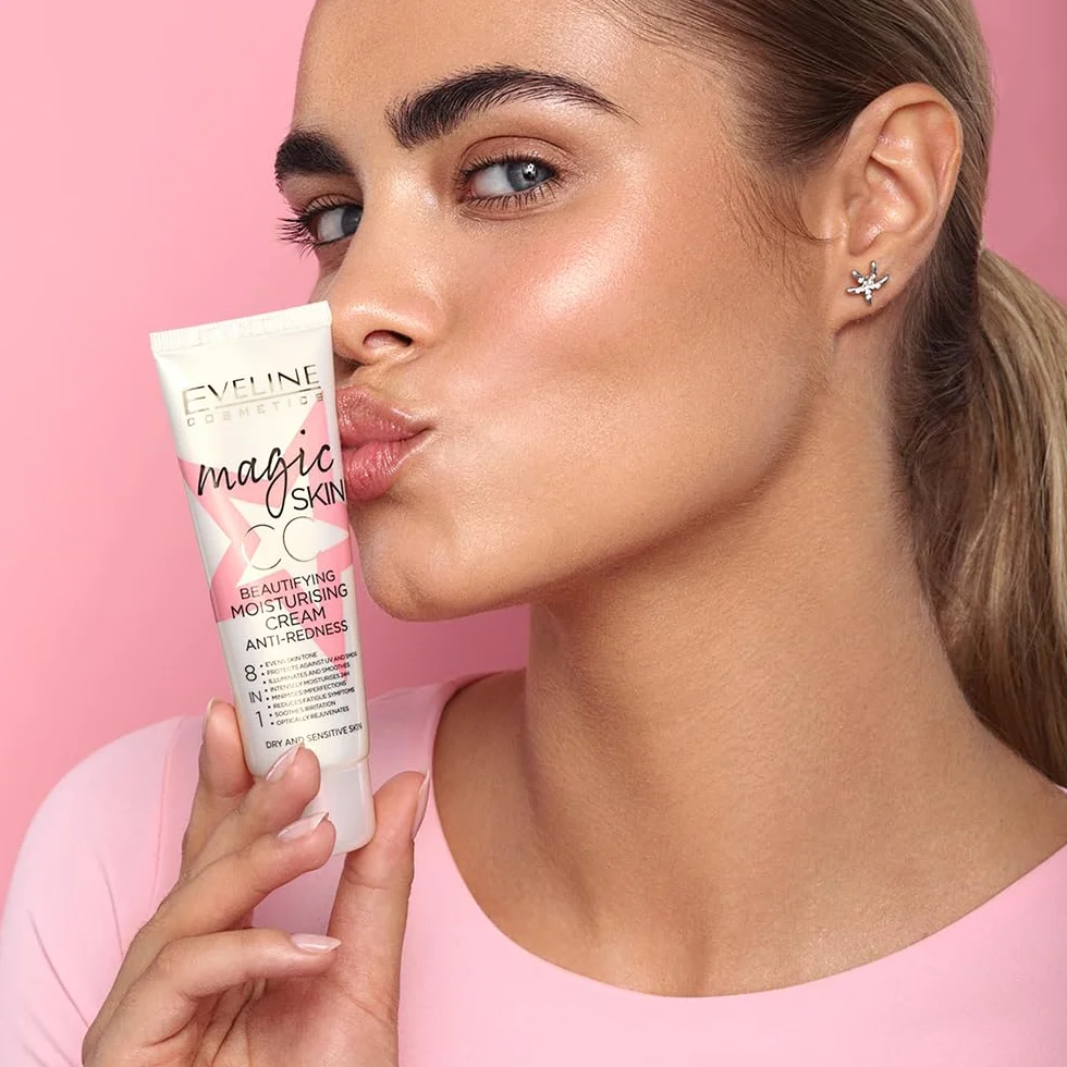 Eveline Cosmetics Magic Skin CC Upiększający krem nawilżający na zaczerwienienia, 50 ml