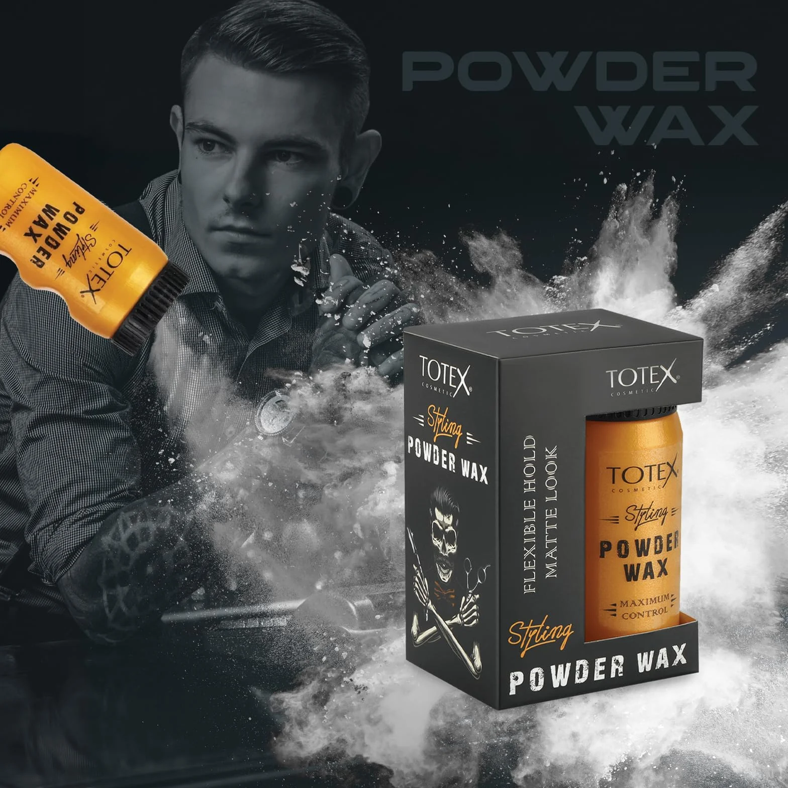 Totex Powder Wax 20 g | Mattifying Volume Hair Styling wosk w proszku | matowy wosk puder do stylizacji włosów | puder do stylizacji włosów