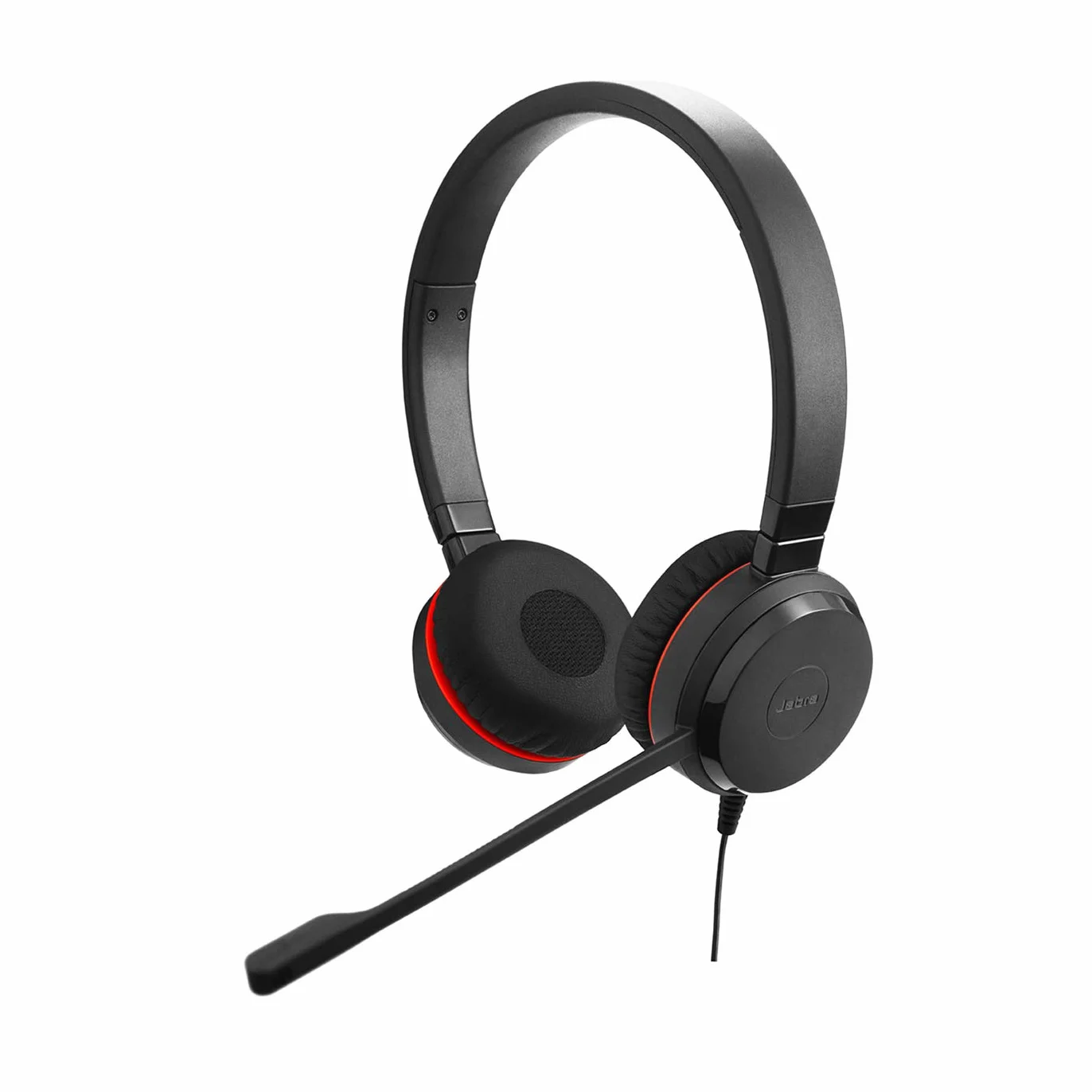 Jabra Evolve 30 UC Stereo Headset – Unified Communications Headphones for VoIP Softphone with Passive Noise Cancellation – USB-Cable with Controller – Black