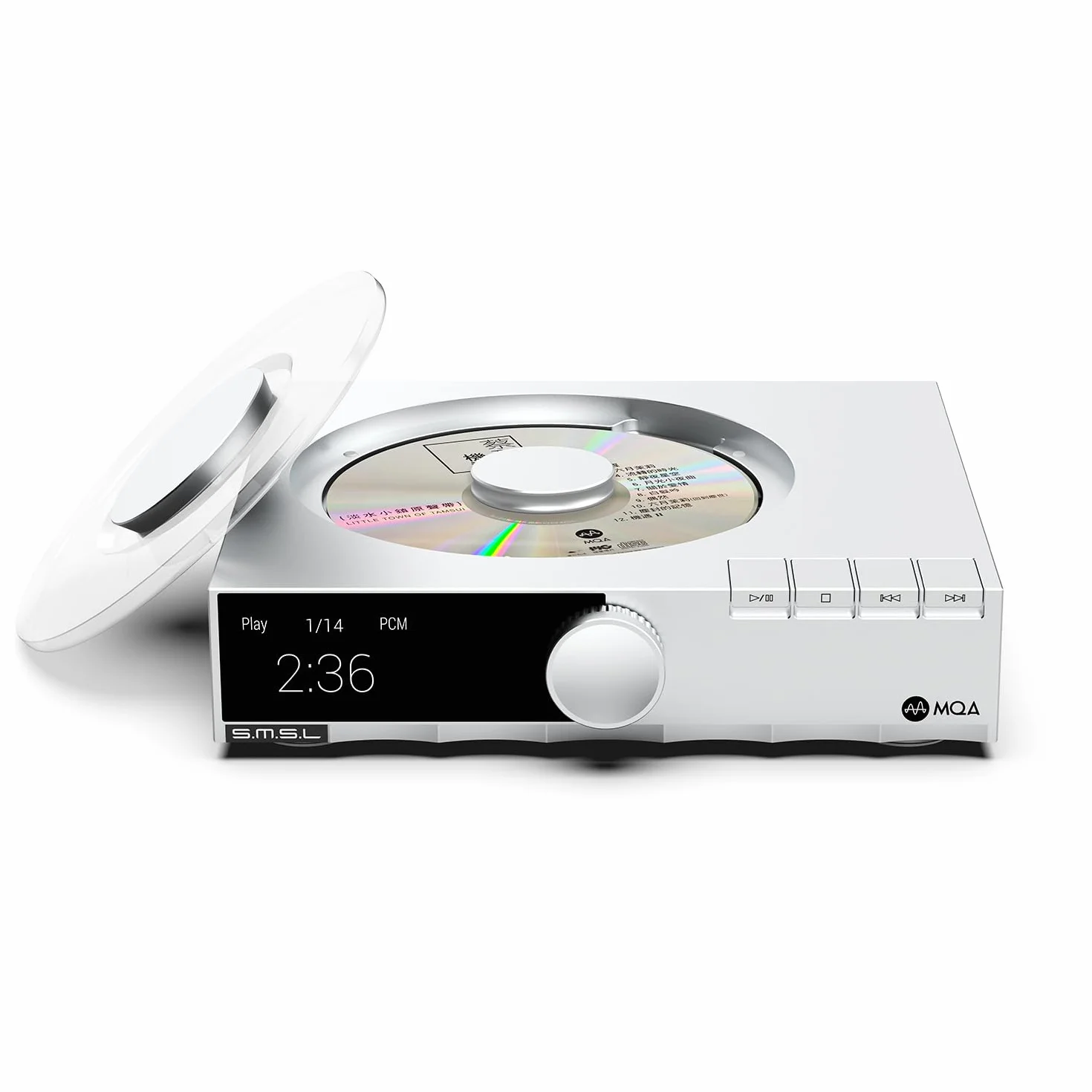 S.M.S.L PL200T MQA-Odtwarzacz CD Zegar Wejście HiFi Bezstratne Odtwarzanie Odtwarzanie Mod Transport (srebrny)