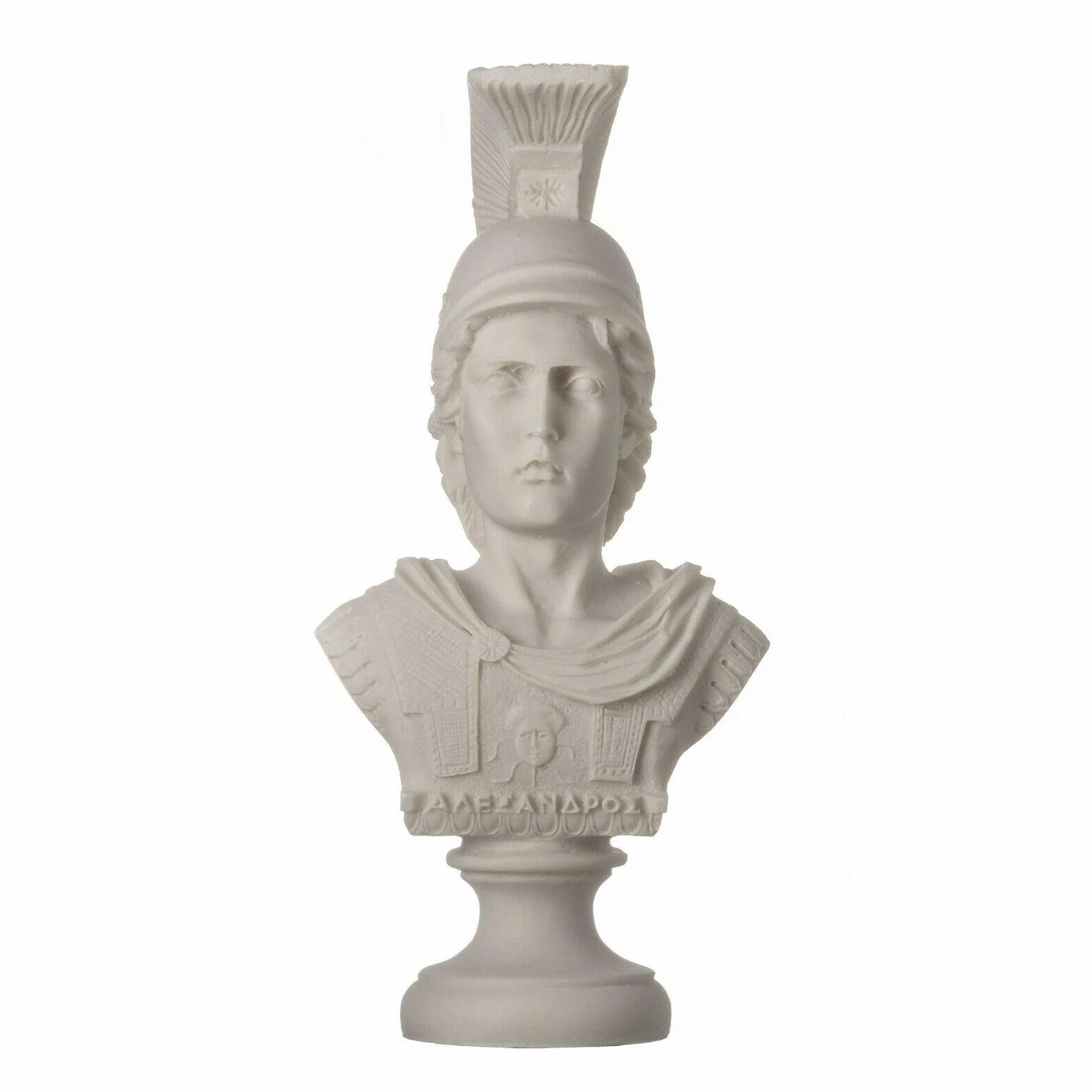 Biust Aleksandra Wielkiego Macedonii z hełmem statua grecka 19cm